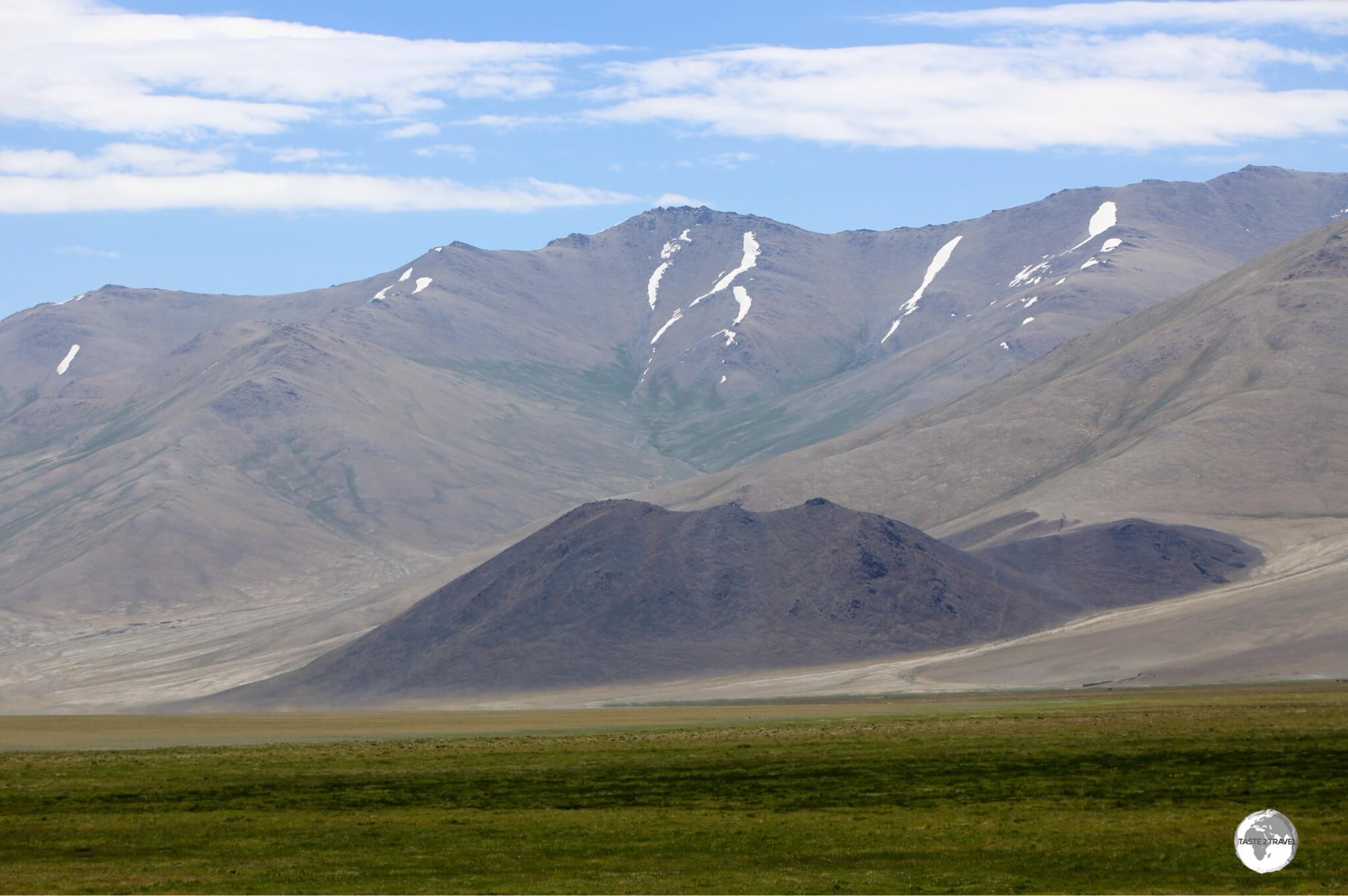 A view from the Pamir highway near the town of Murgab. 