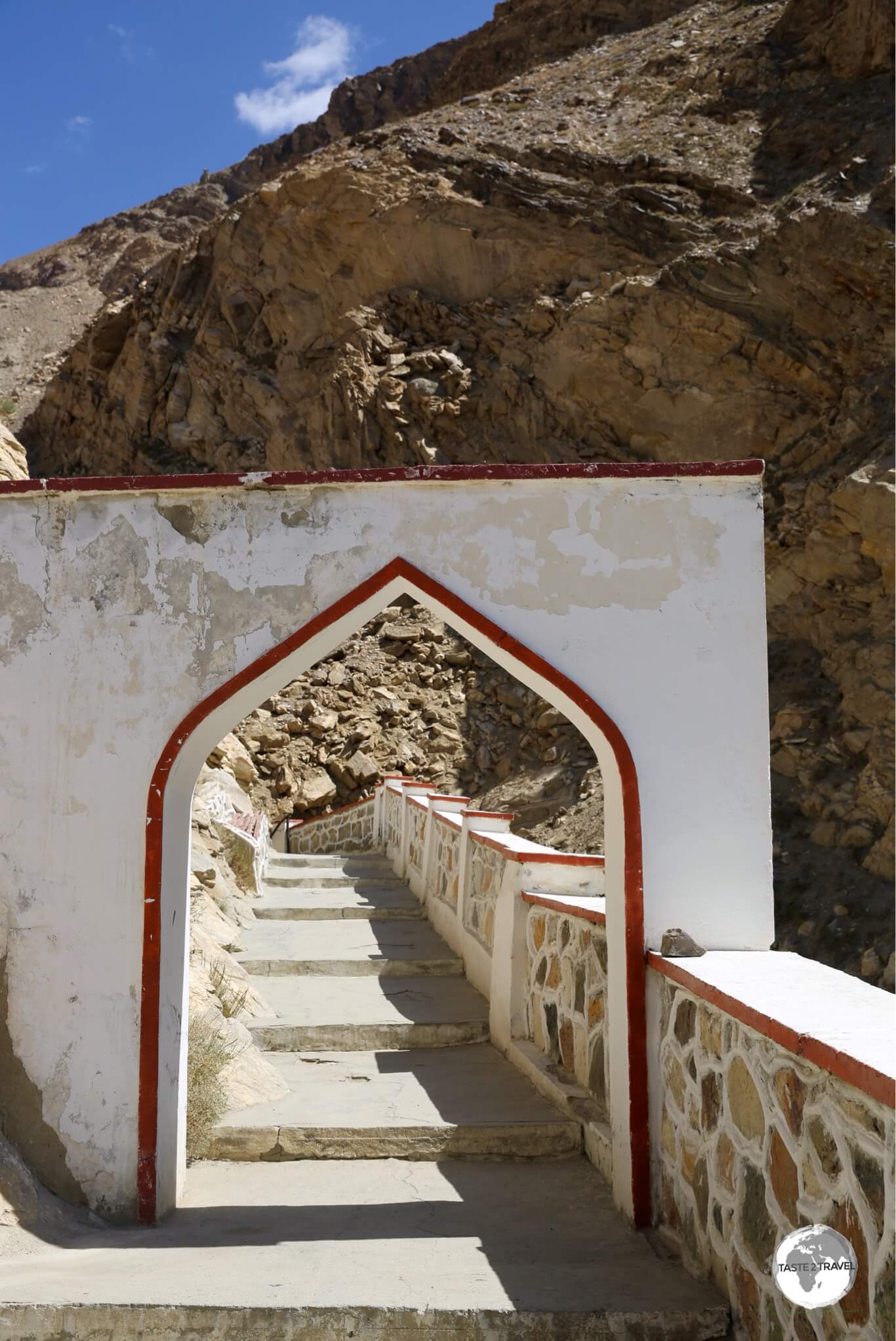 The entrance to Bibi Fatima springs, which lie a short drive from Yamchun fort.