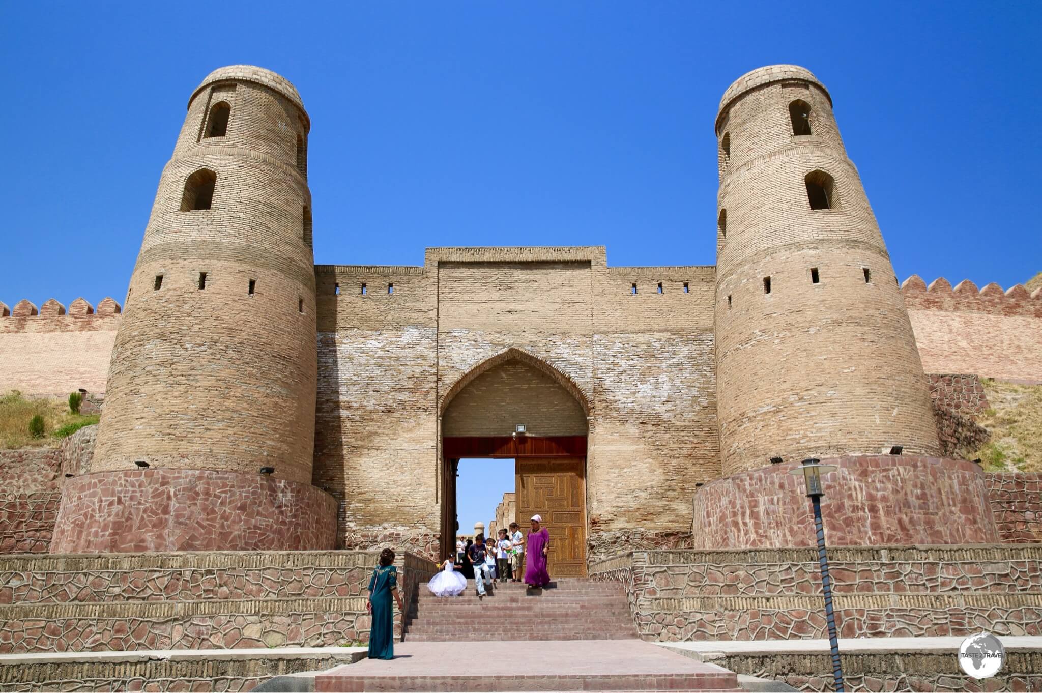 The main entrance to the Hissar fortress, which lies on the outskirts of Dushanbe. 