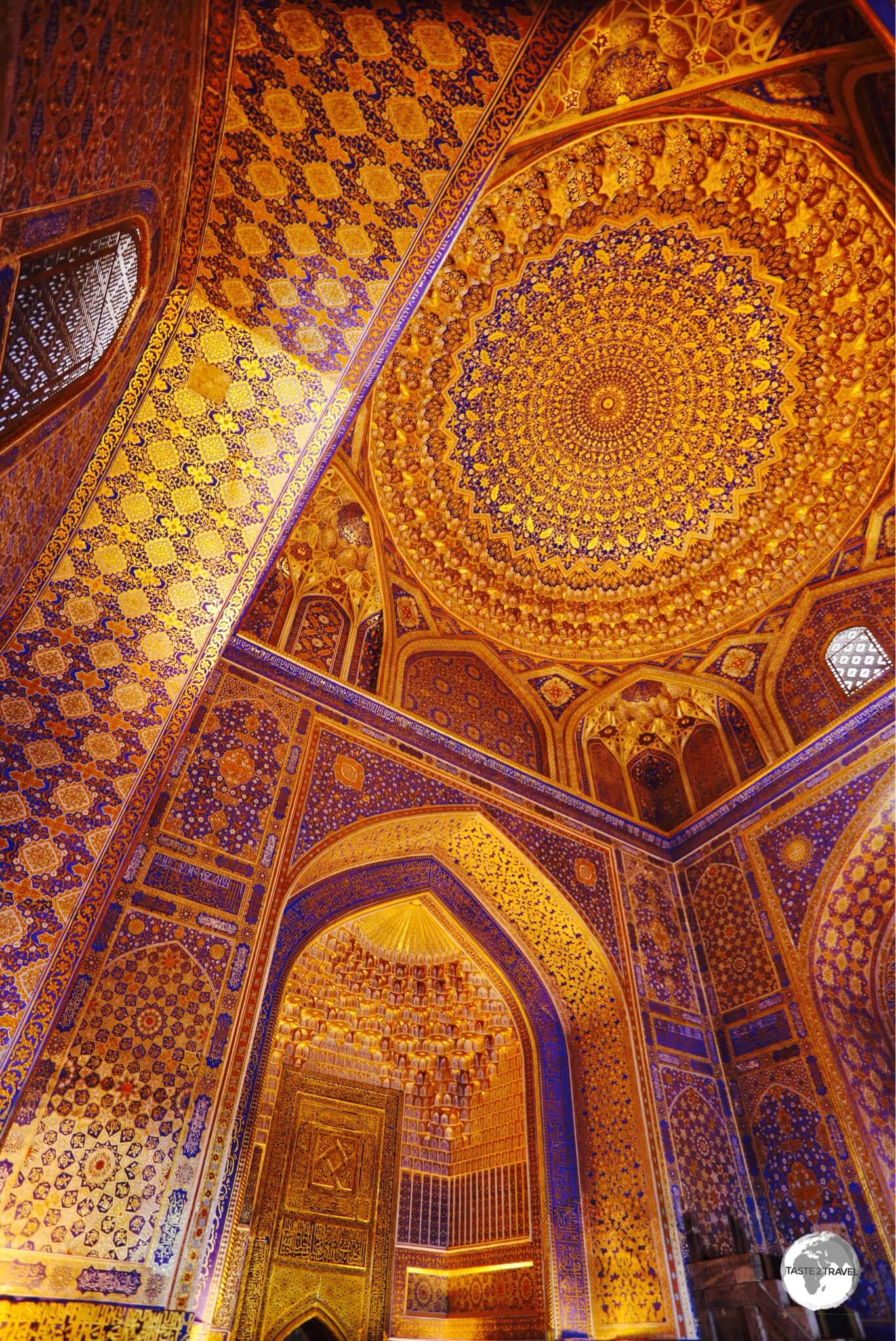 The incredibly beautiful interior of the Tilya-Kori Madrasah. 