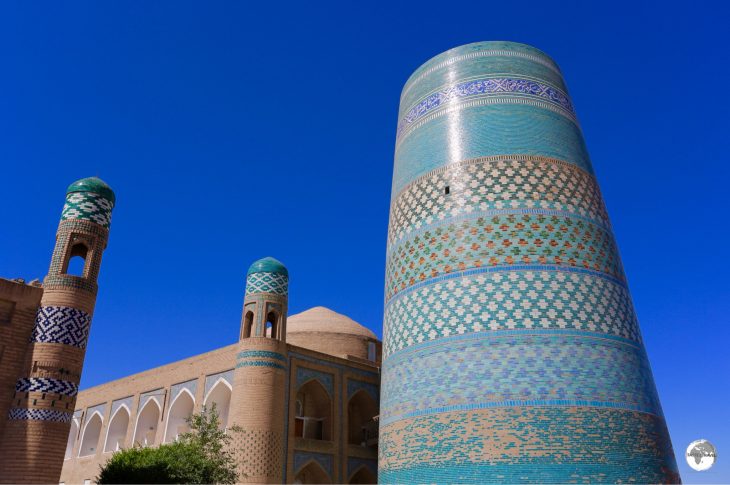 World Travel Quiz: Originally planned to be three times its current height, the stunning Kalta-minor Minaret is one of the main sights of Khiva.