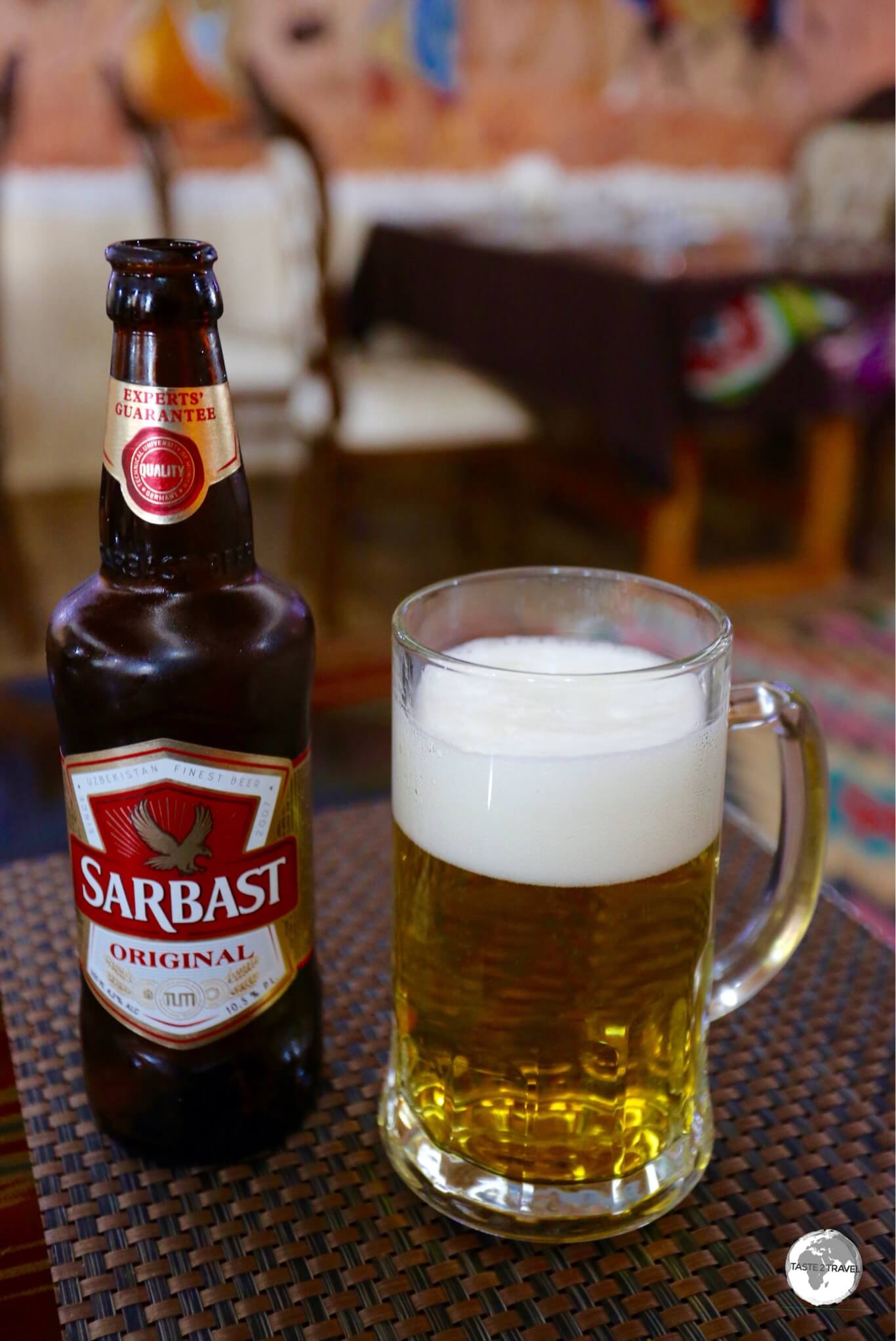 Sarbast is the local brew of choice, an easy-on-the palette lager beer.