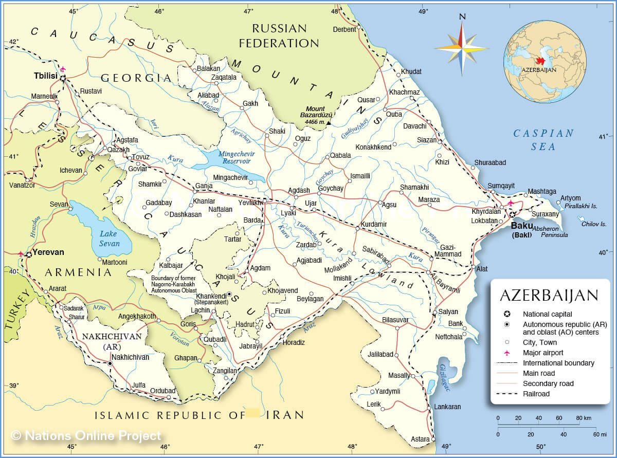 Map of Azerbaijan. Source: https://www.nationsonline.org