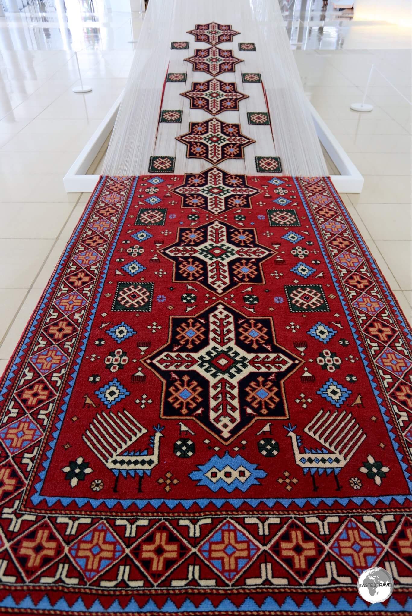 Deconstructed Azerbaijani Carpet at the Heydar Aliyev Centre. 