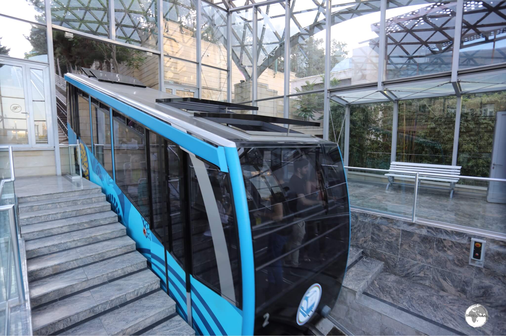 The Baku funicular is a nice way to ascend the steep hill to Highland Park. 