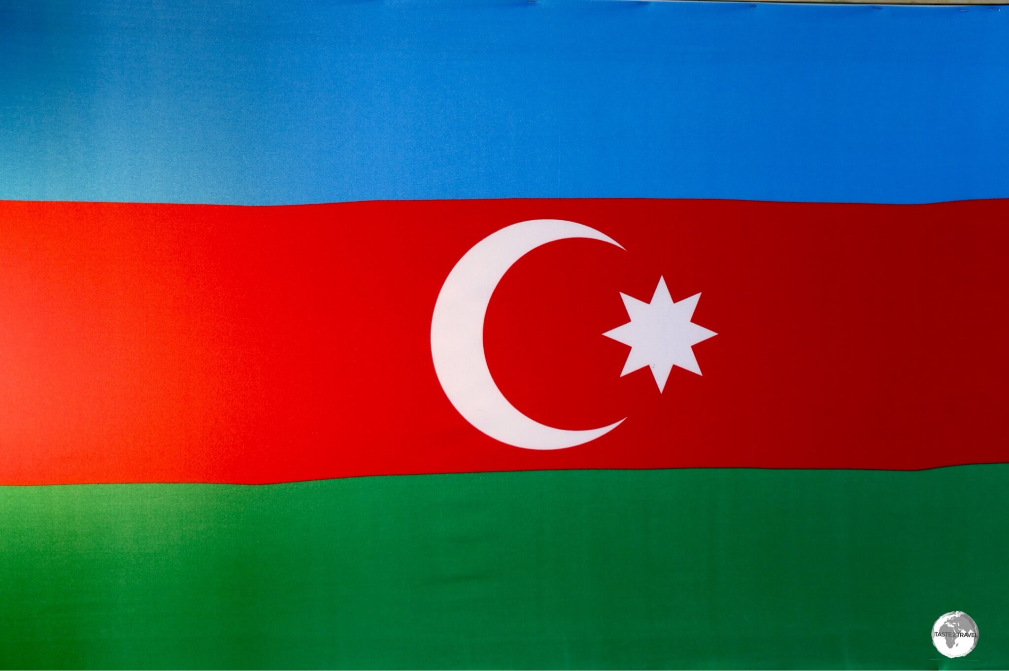 Azerbaijan Flag, National Museum, Baku.