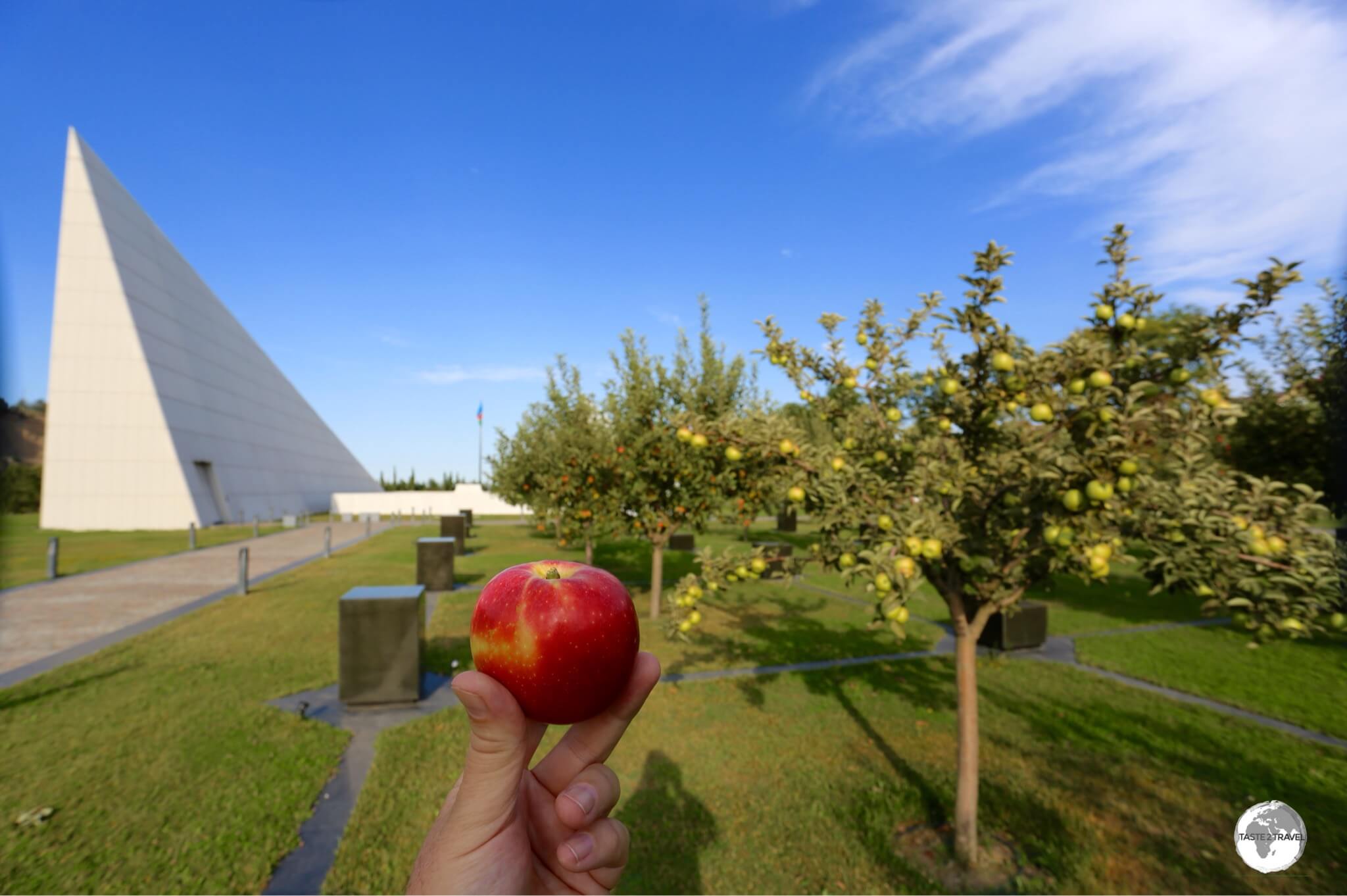 My apple which was carefully selected from the orchard by my friendly guide. It tasted so good! 