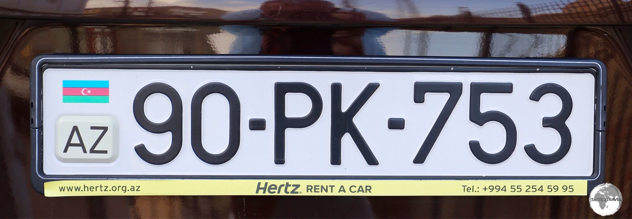 Azerbaijan License Plate.