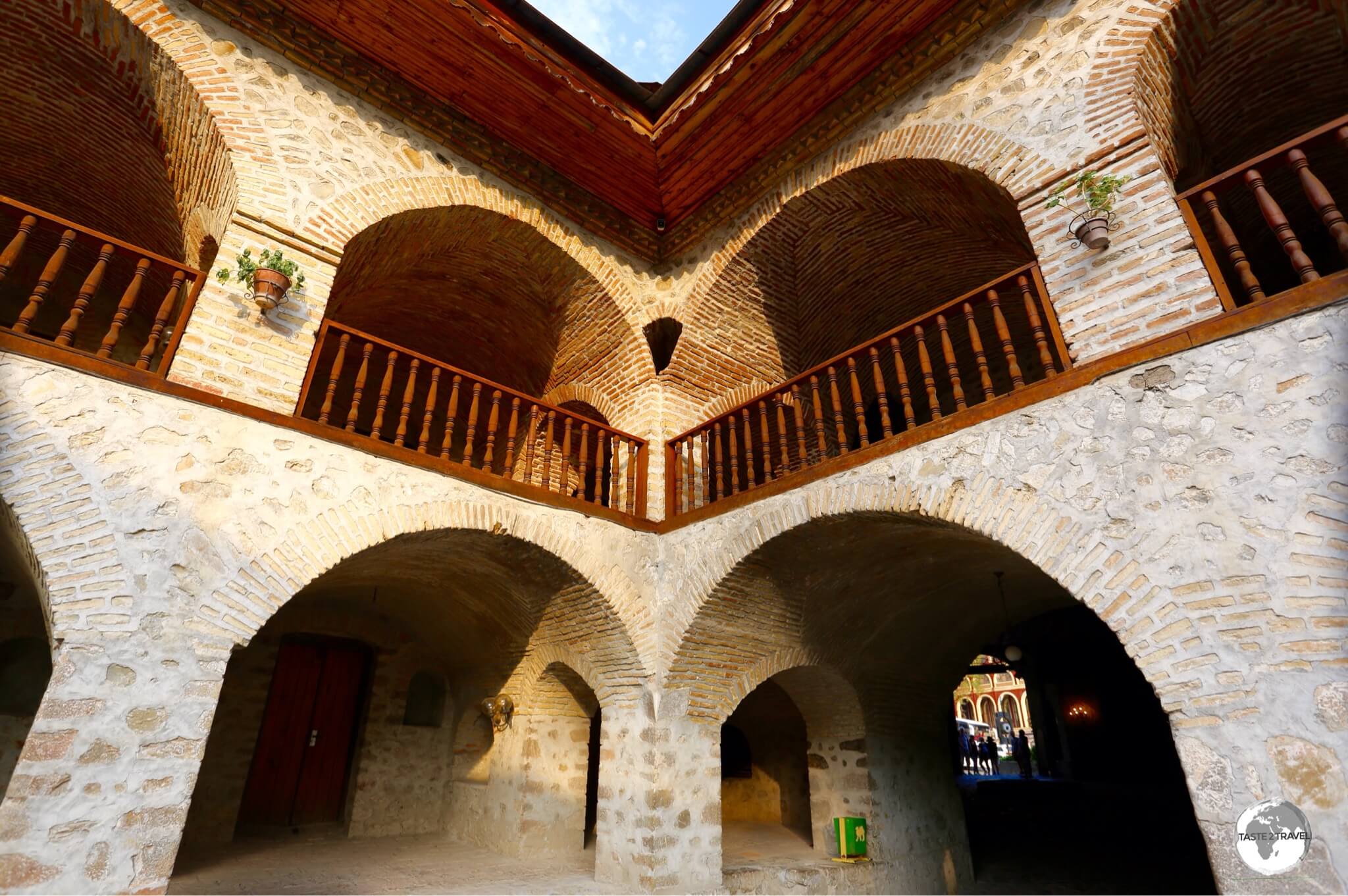 Courtyard of the Sheki caravansary.