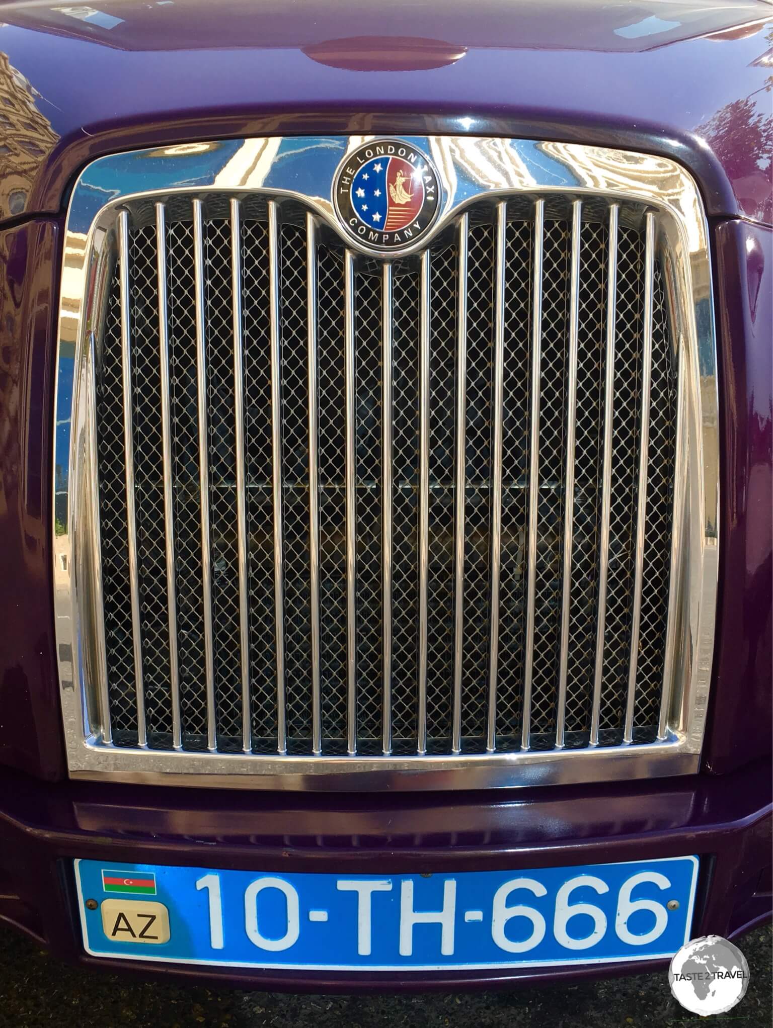 A London taxi in Baku, where they are branded as "Baku Taxi".