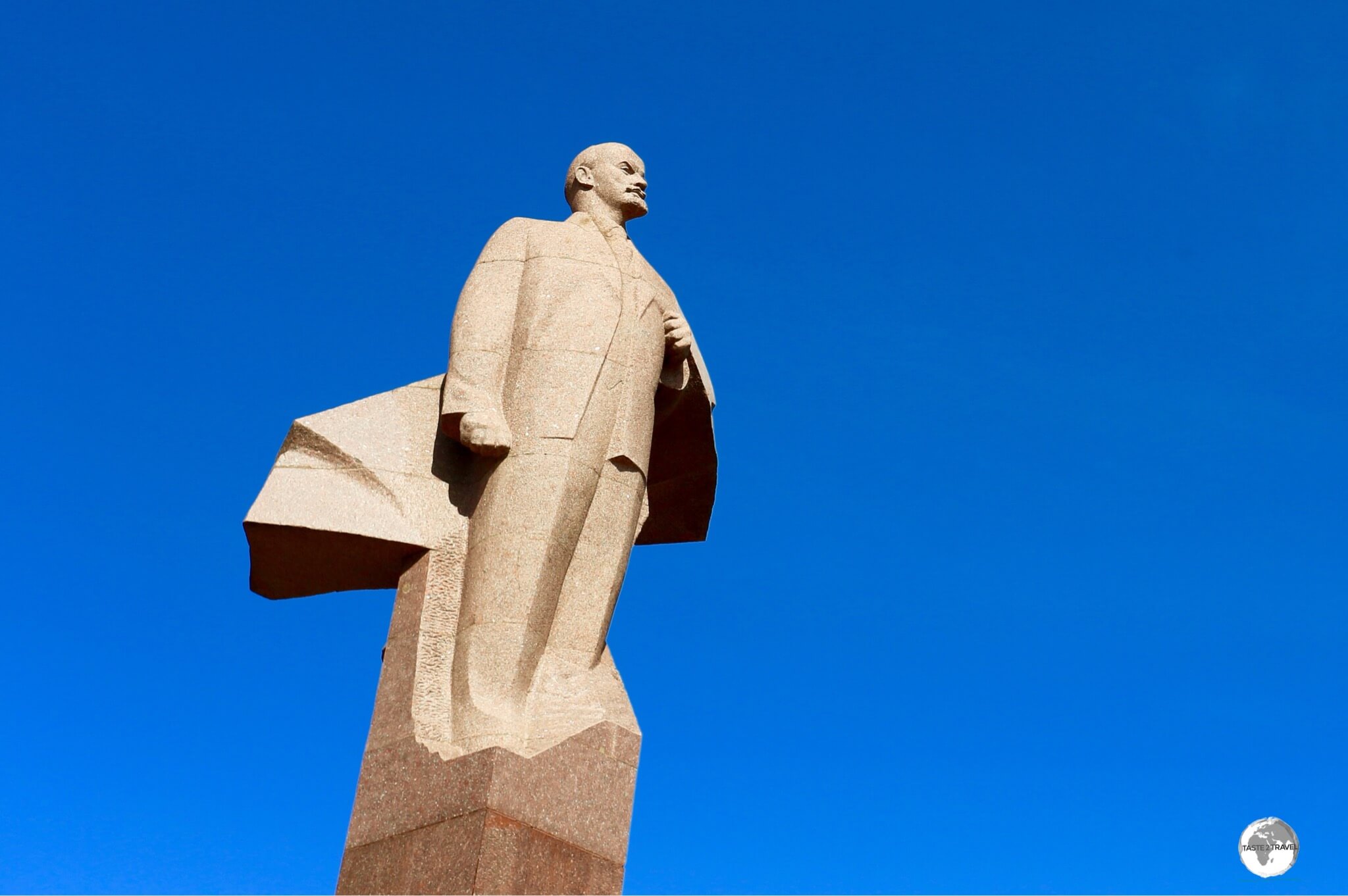 This cloaked statue of Lenin greets all visitors arriving in Tiraspol, capital of Transnistria.