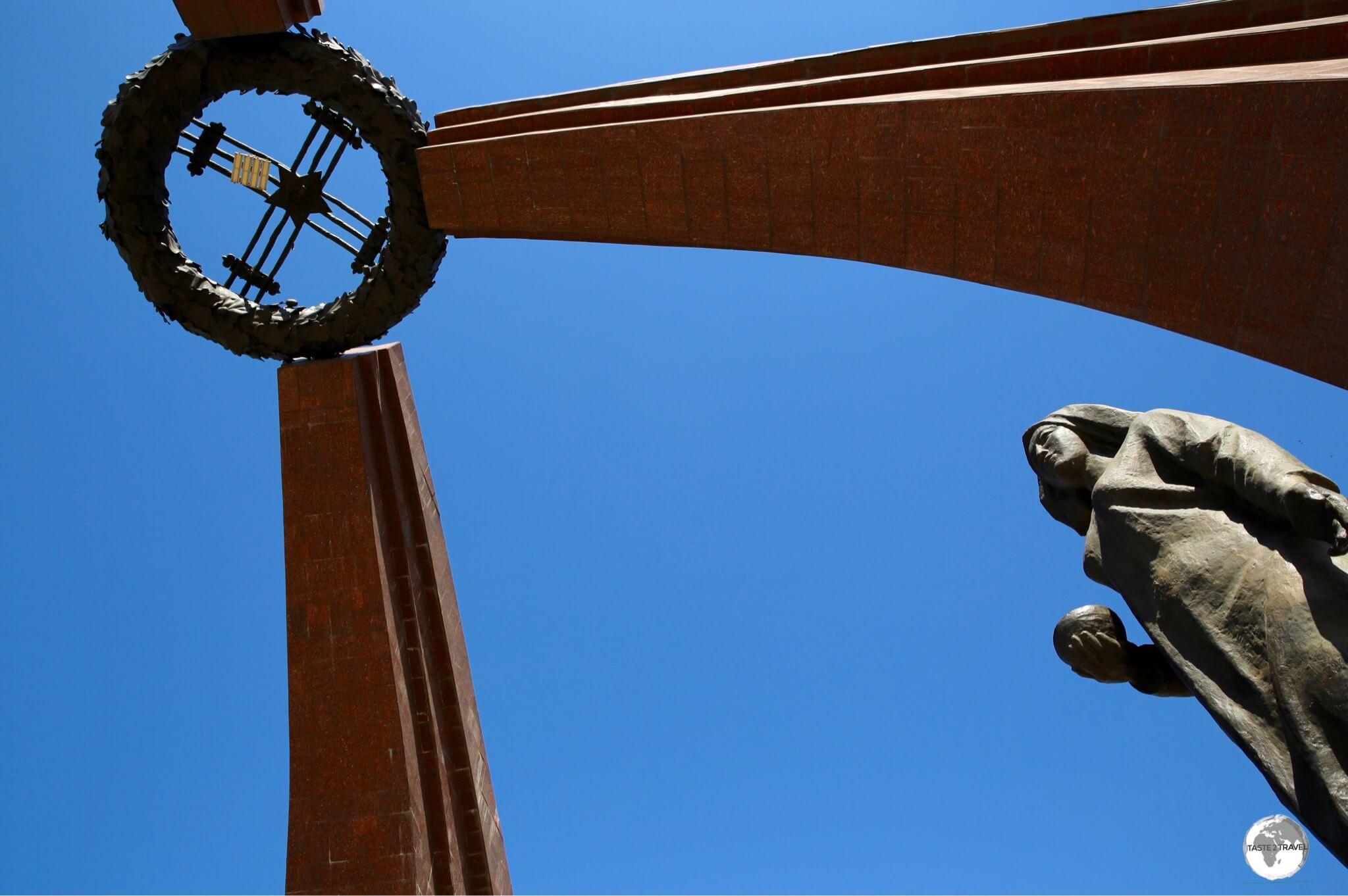 The <i>Victory Monument</i> in Bishkek's Victory park commemorates the victory over Nazi Germany during WWII.