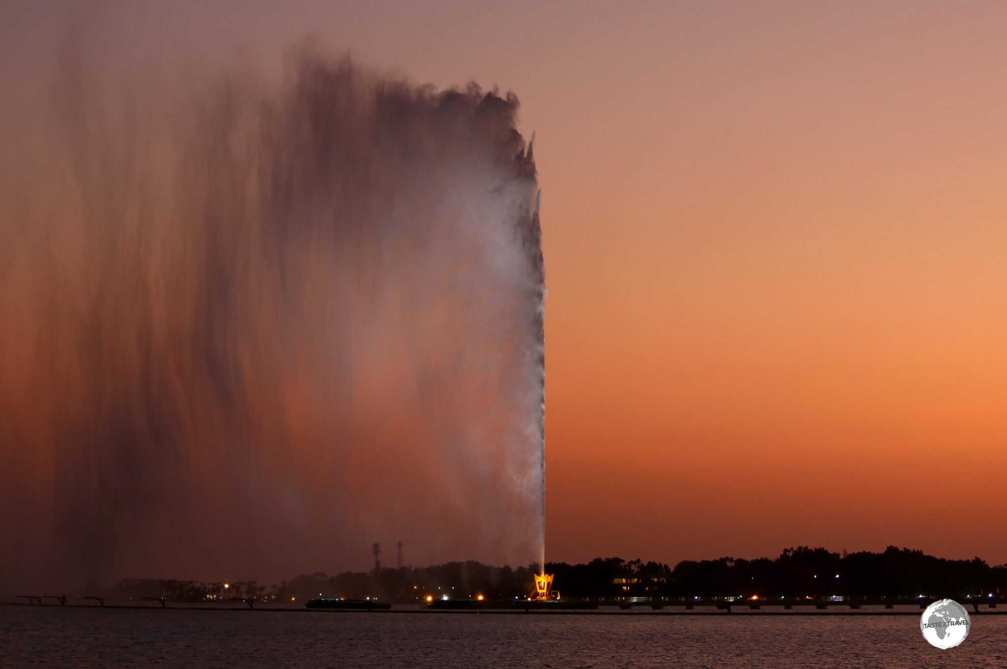 The King Fahd fountain in Jeddah - the tallest fountain in the world.