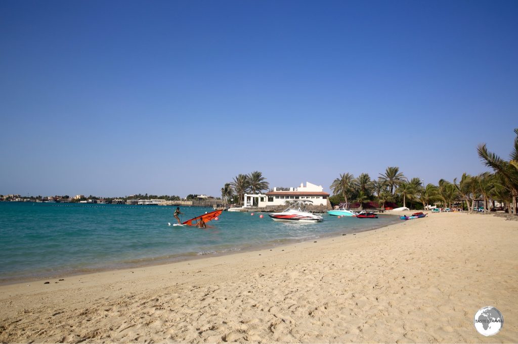 The beach at Silver Sands where ex-pats and Saudis come to relax and play.