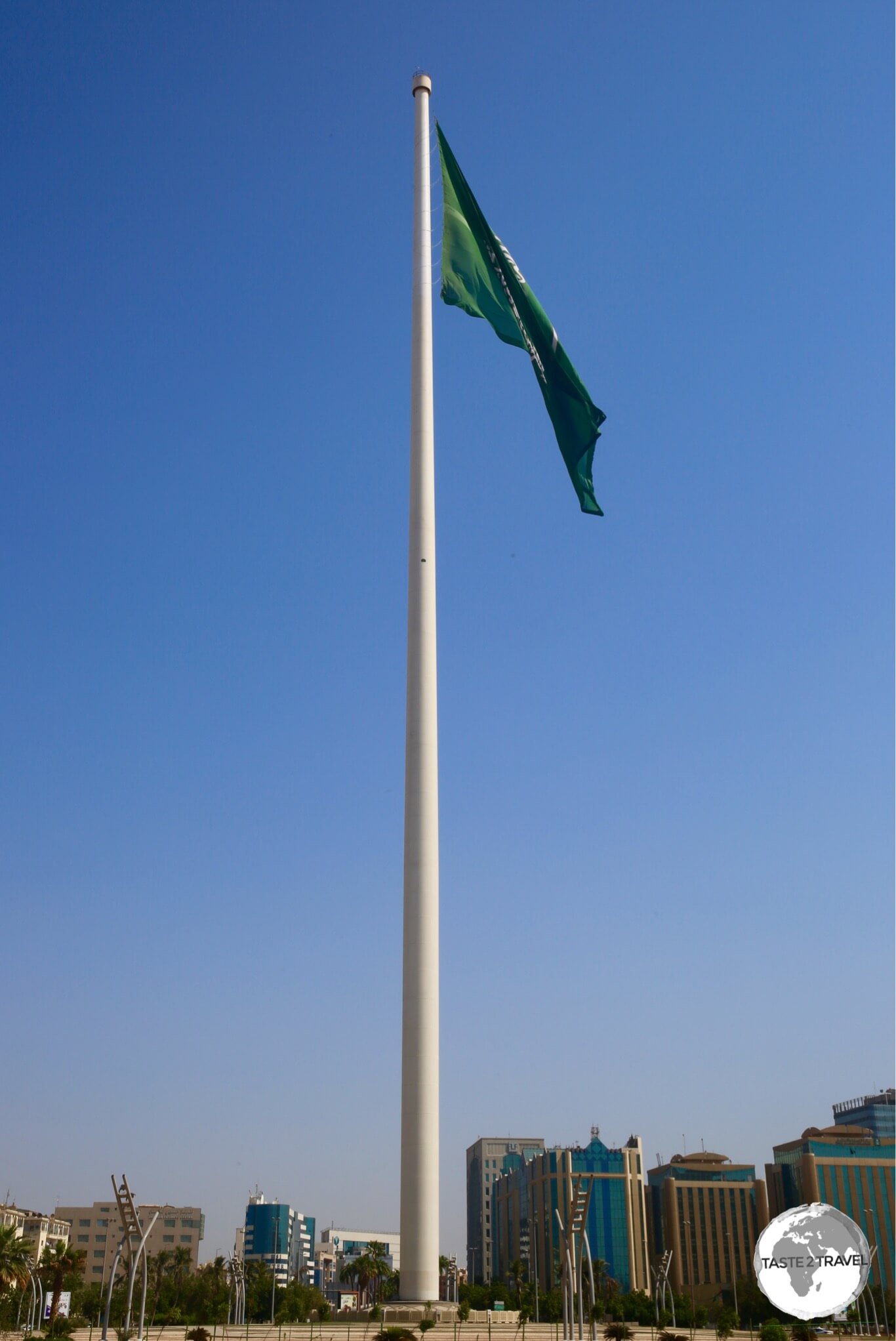 At 170-metres high, the Jeddah flagpole is the tallest in the world. 