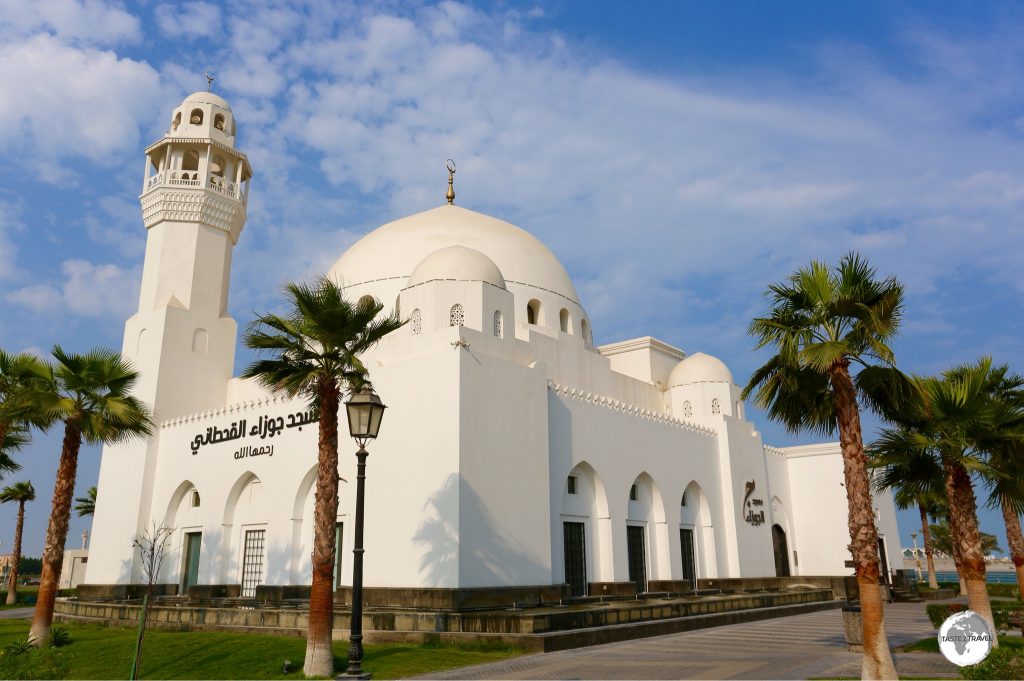 One of two mosque which can be seen on the Corniche in Al Khobar.