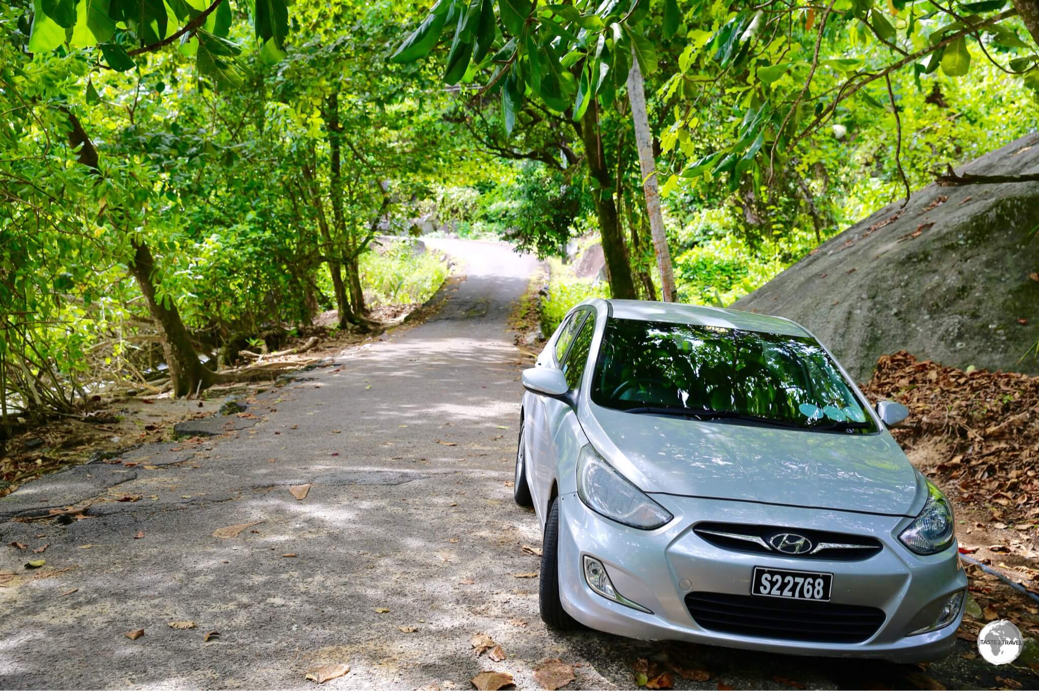 My rental car on Mahé, the best option for exploring the island. 