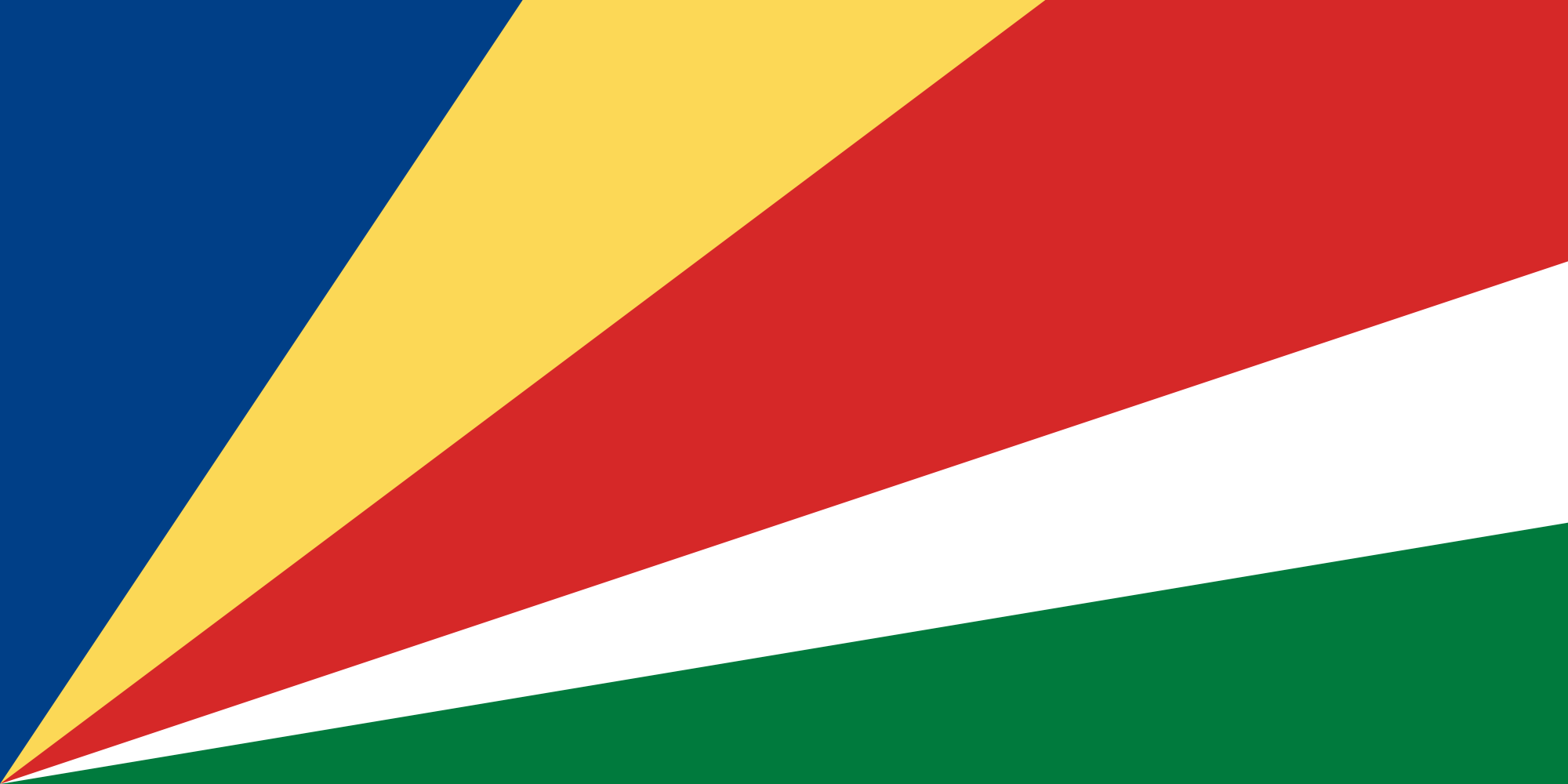 The flag of the Seychelles.