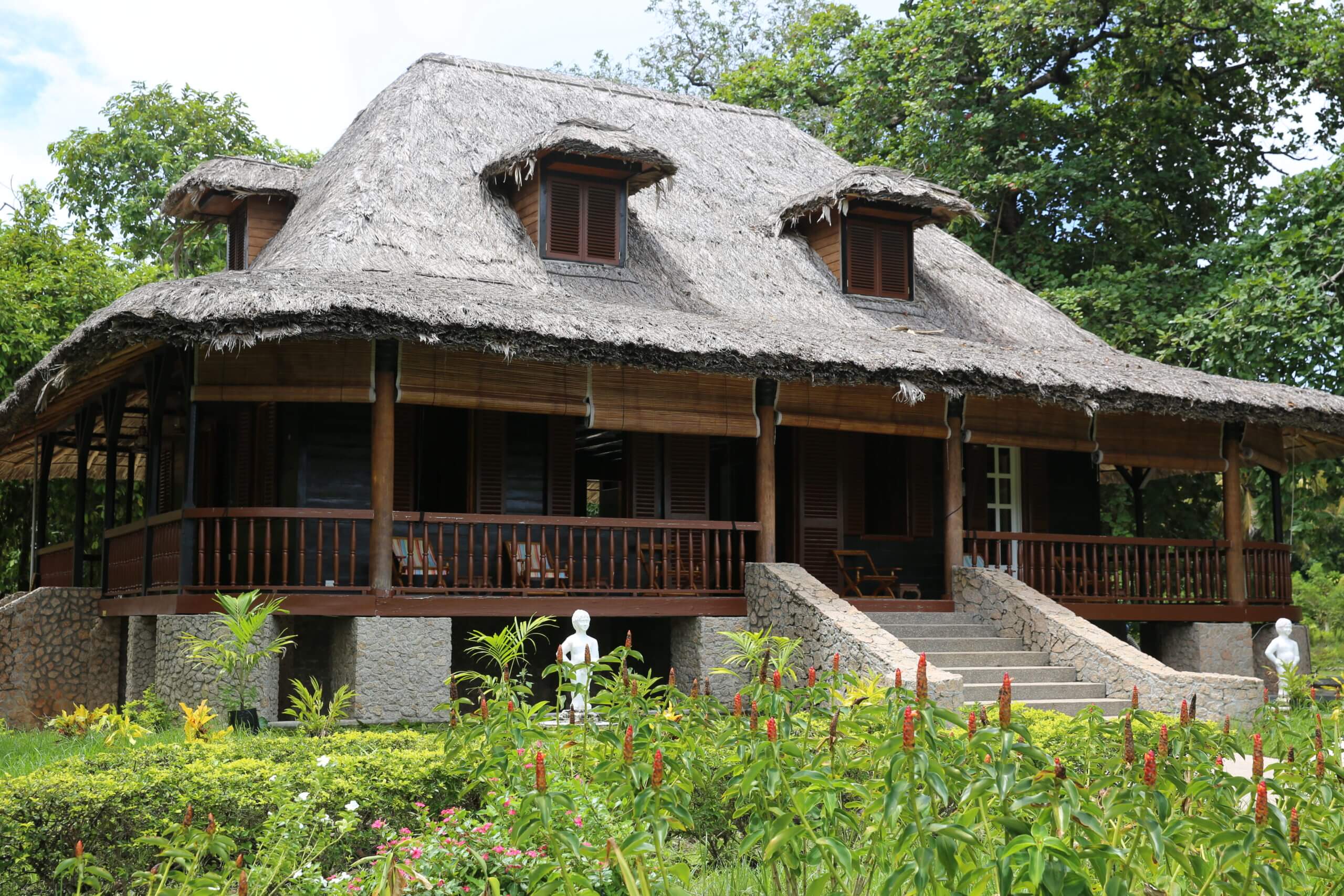 The French-style Plantation house at L'Union Estate Farm was built by a family of Mauritian settlers.