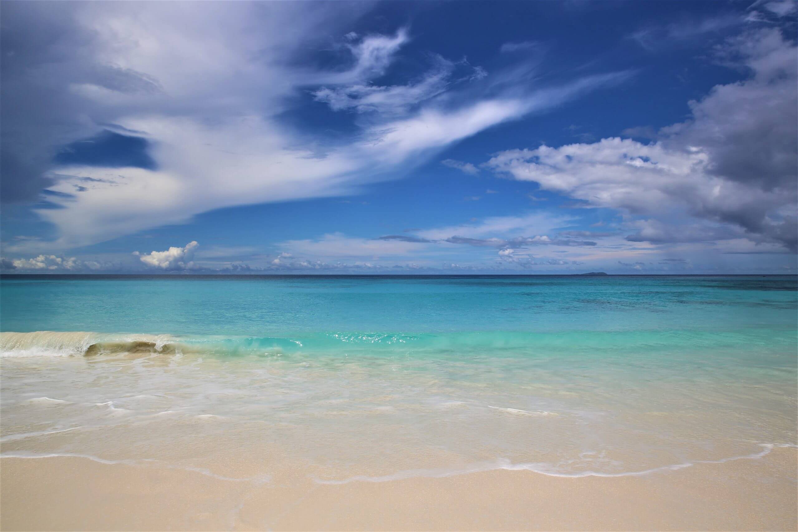 The dazzlingly beautiful - Grand Anse beach.