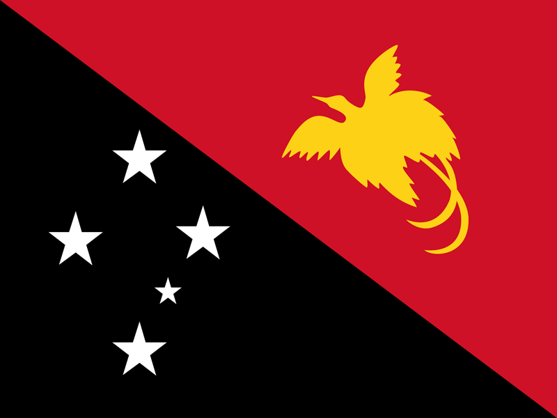 The flag of Papua New Guinea Flag.