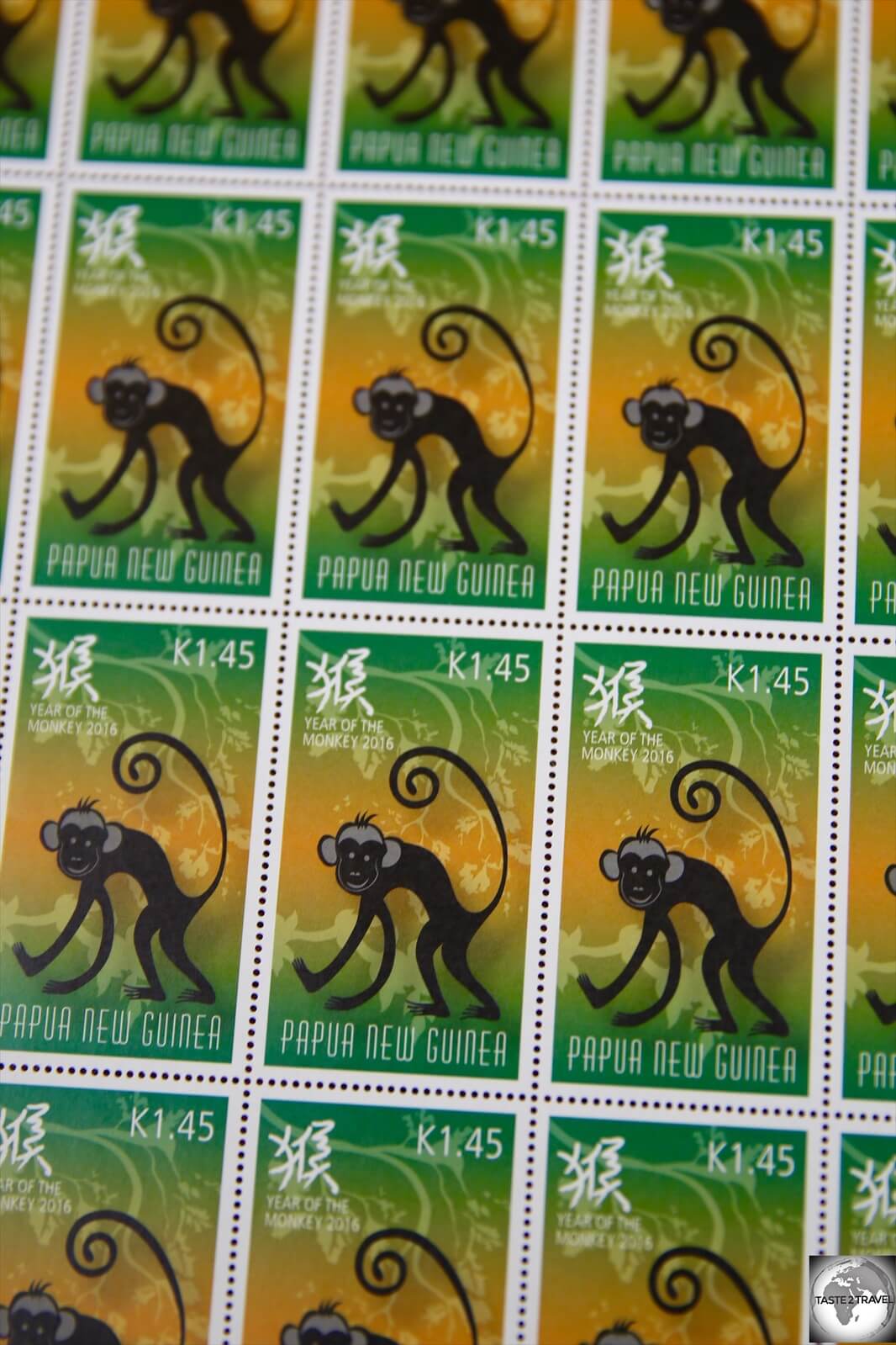 A stamp issued for the Chinese 'Year of the Monkey'. 