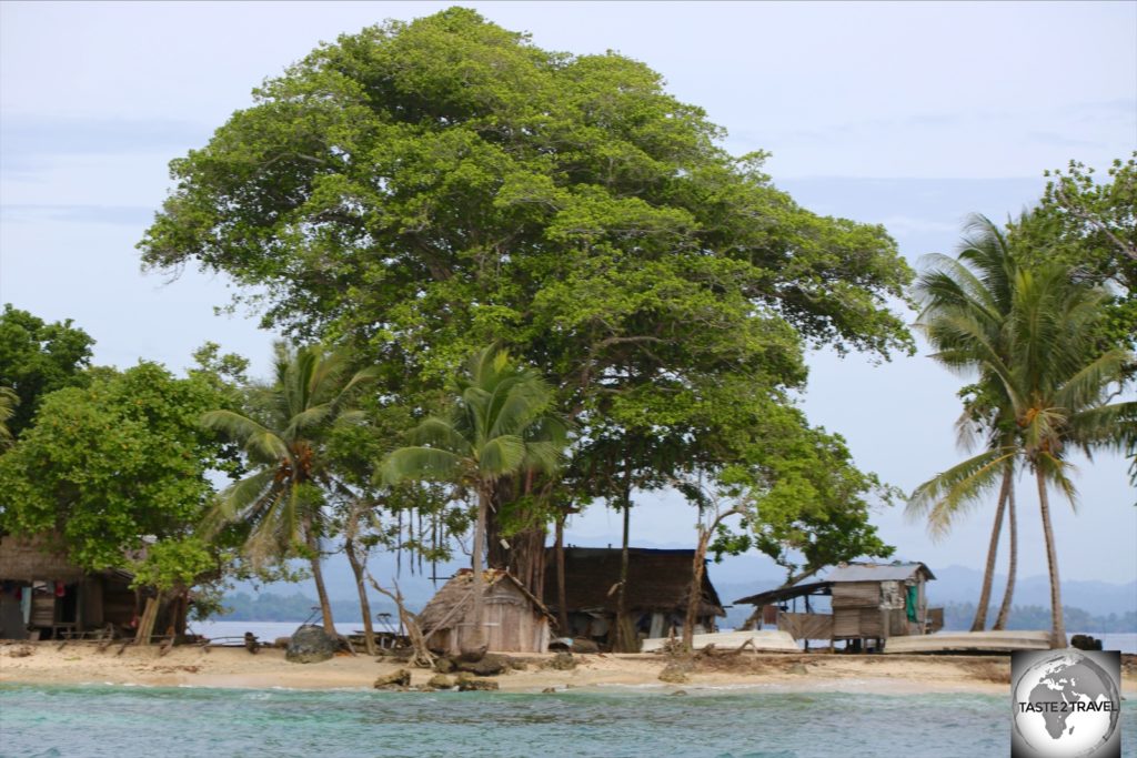 Strangely, the neighbouring, much smaller, Little Pig island is inhabited.