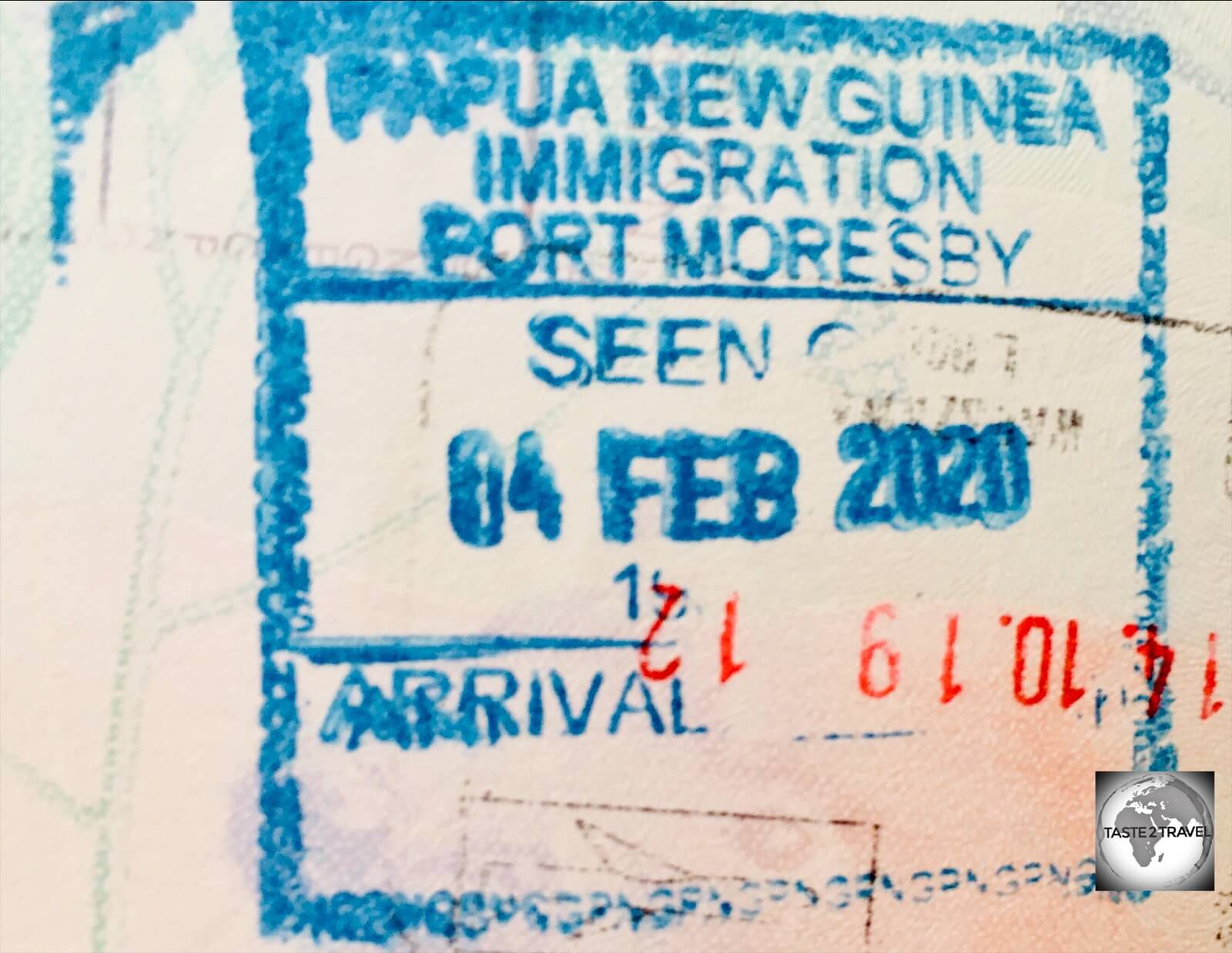 My Papua New Guinea passport stamp.