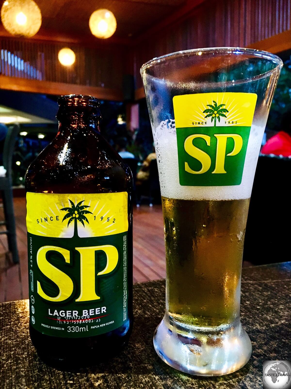 The most popular beer in PNG is brewed by the South Pacific (SP) brewery. 