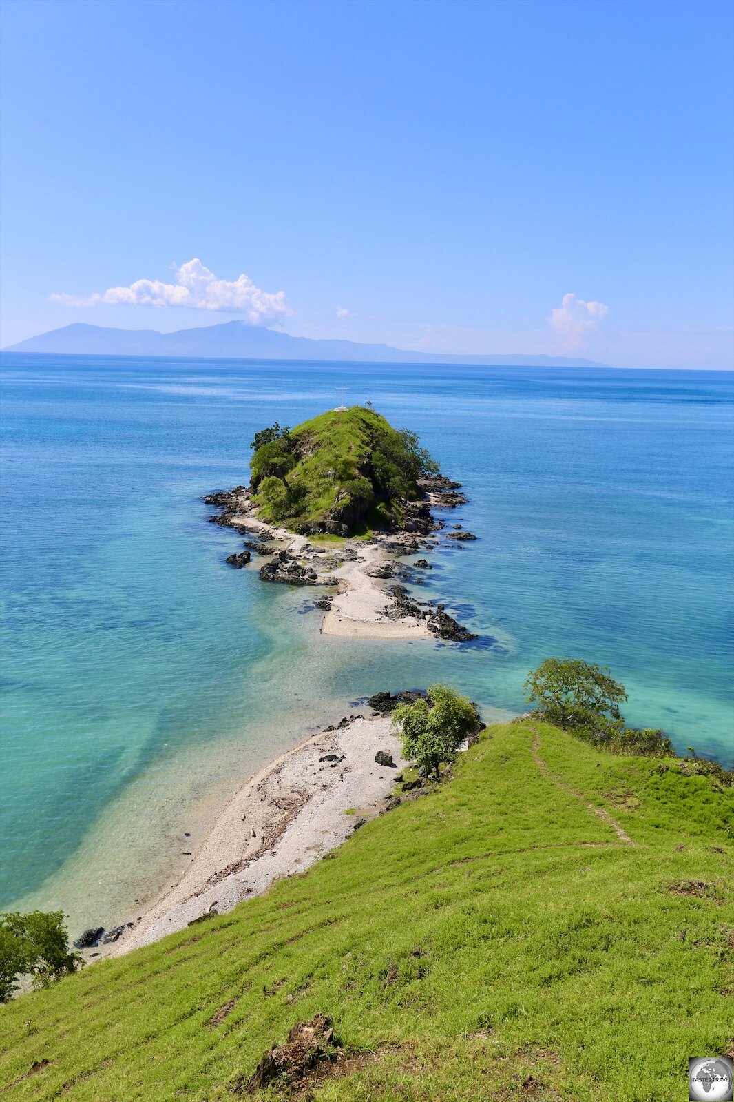 A view from the north coast of Timor-Leste with Atauro island in the background.