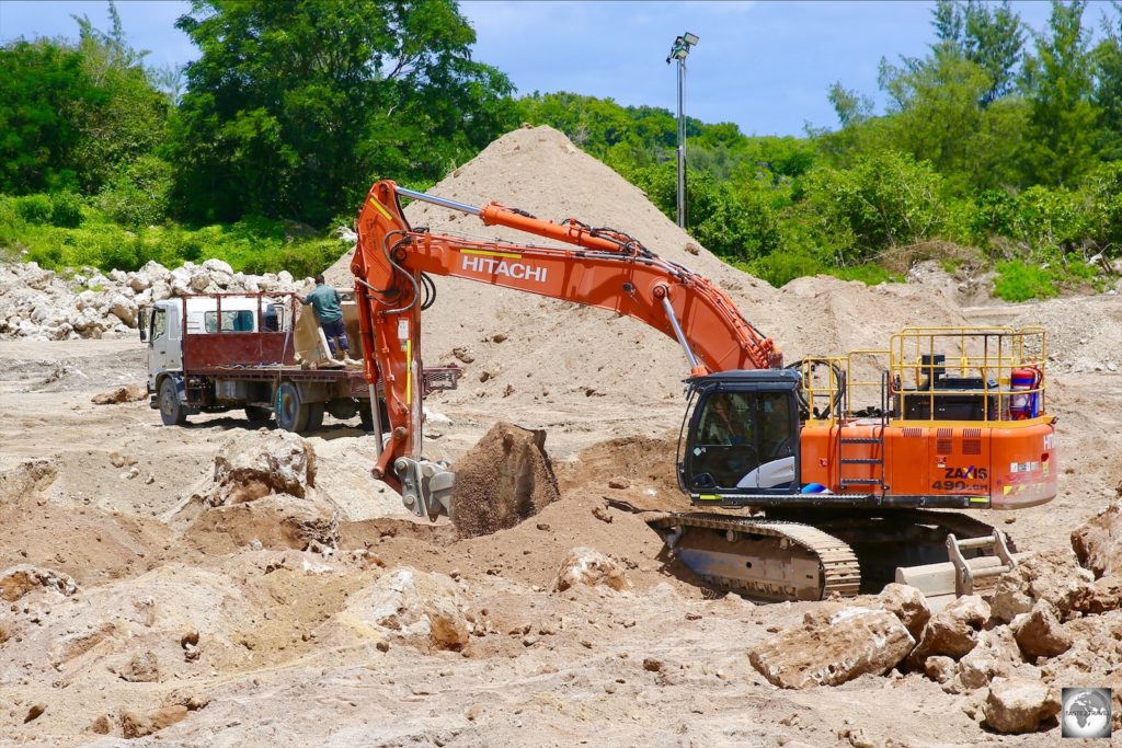 Phosphate mining on Topside.