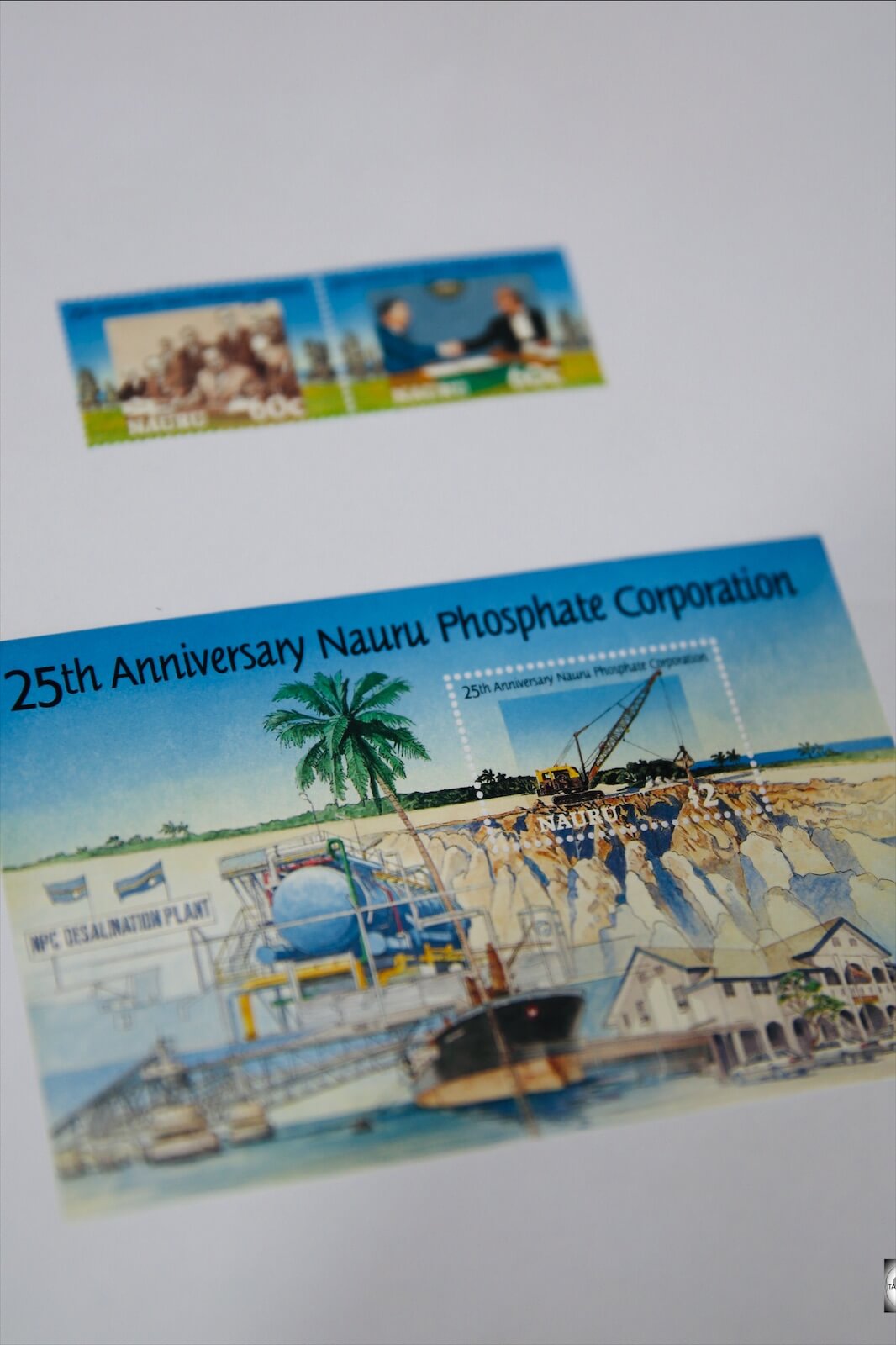 A Stamp issue commemorating the Nauru Phosphate Corporation. 