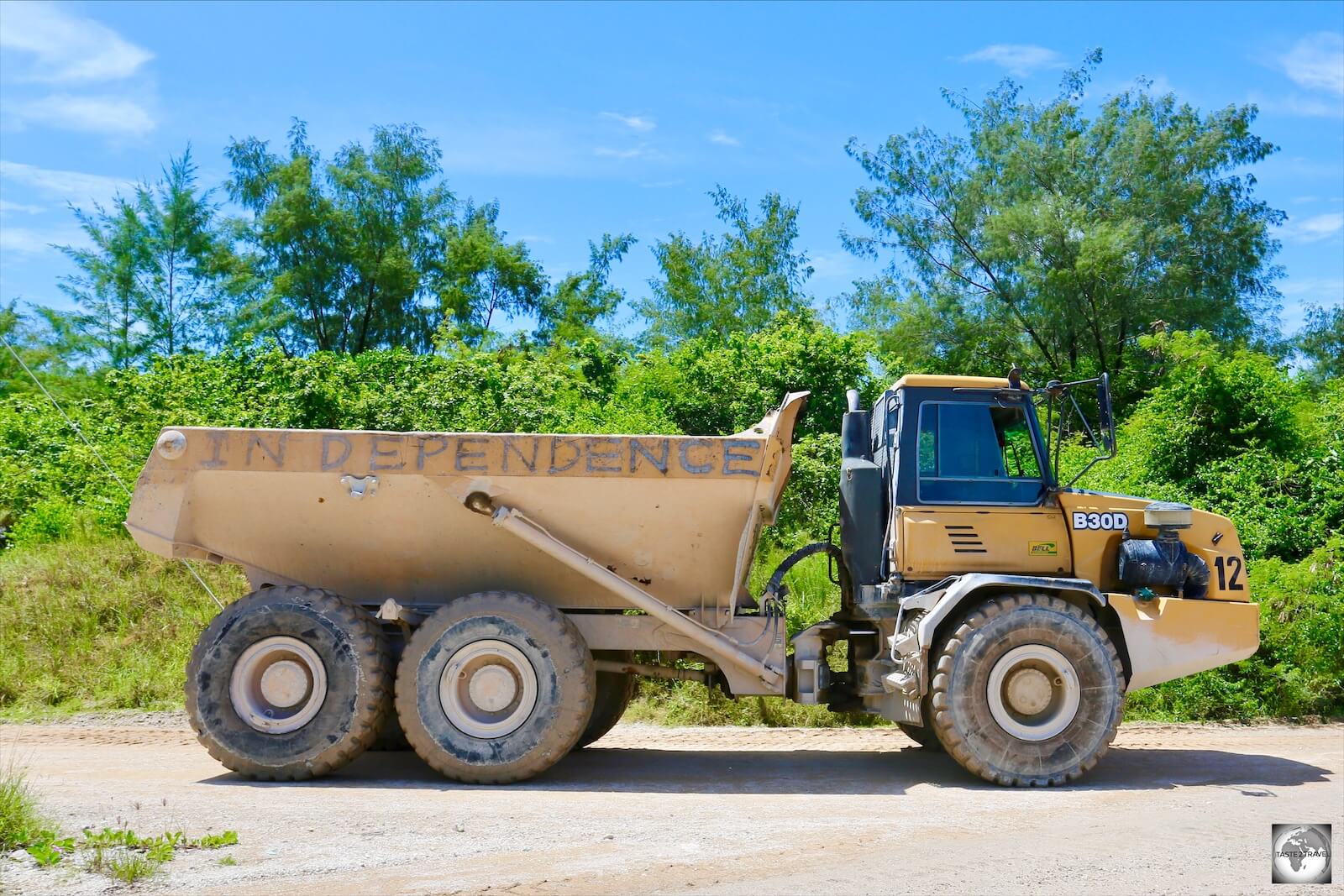 A truck used for carrying Phosphate to the processing centre. 