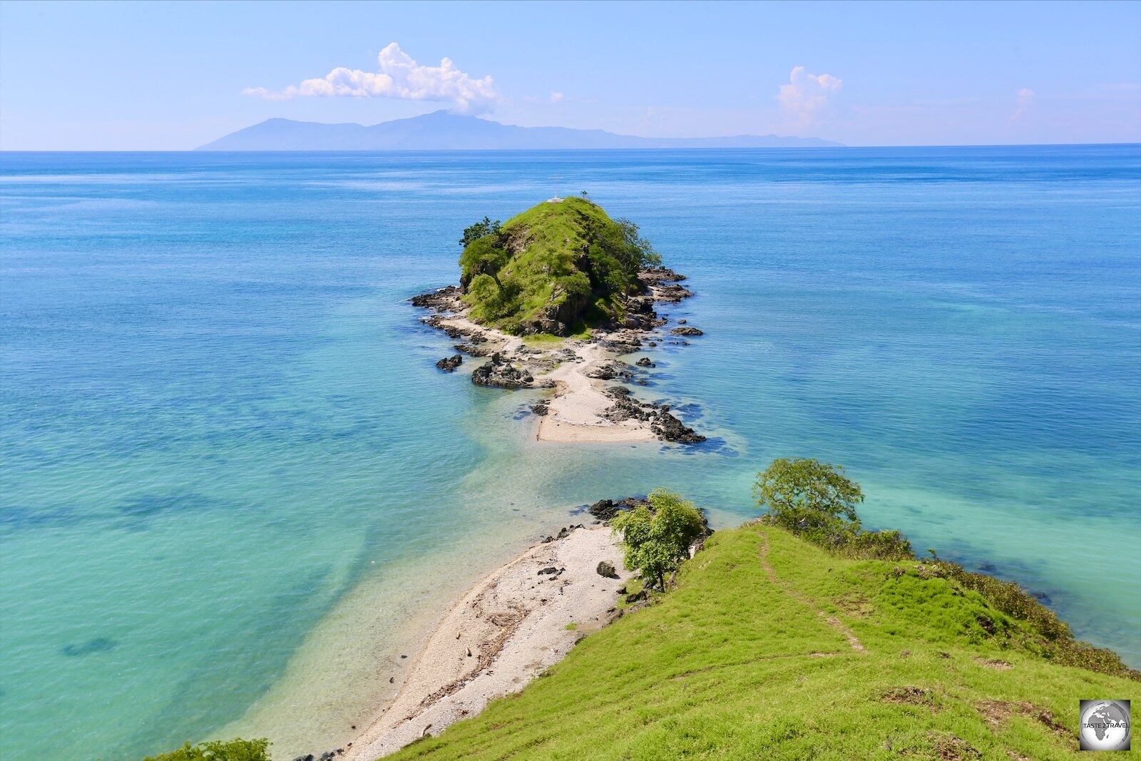 A view from the north coast of Timor-Leste with Atauro island in the background.