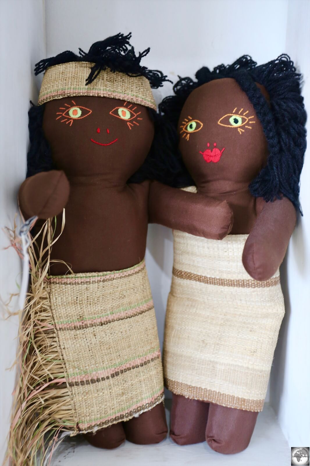 'Palm-Leaf' boy and girl dolls sell for US$25 each at Boneca de Ataúro.