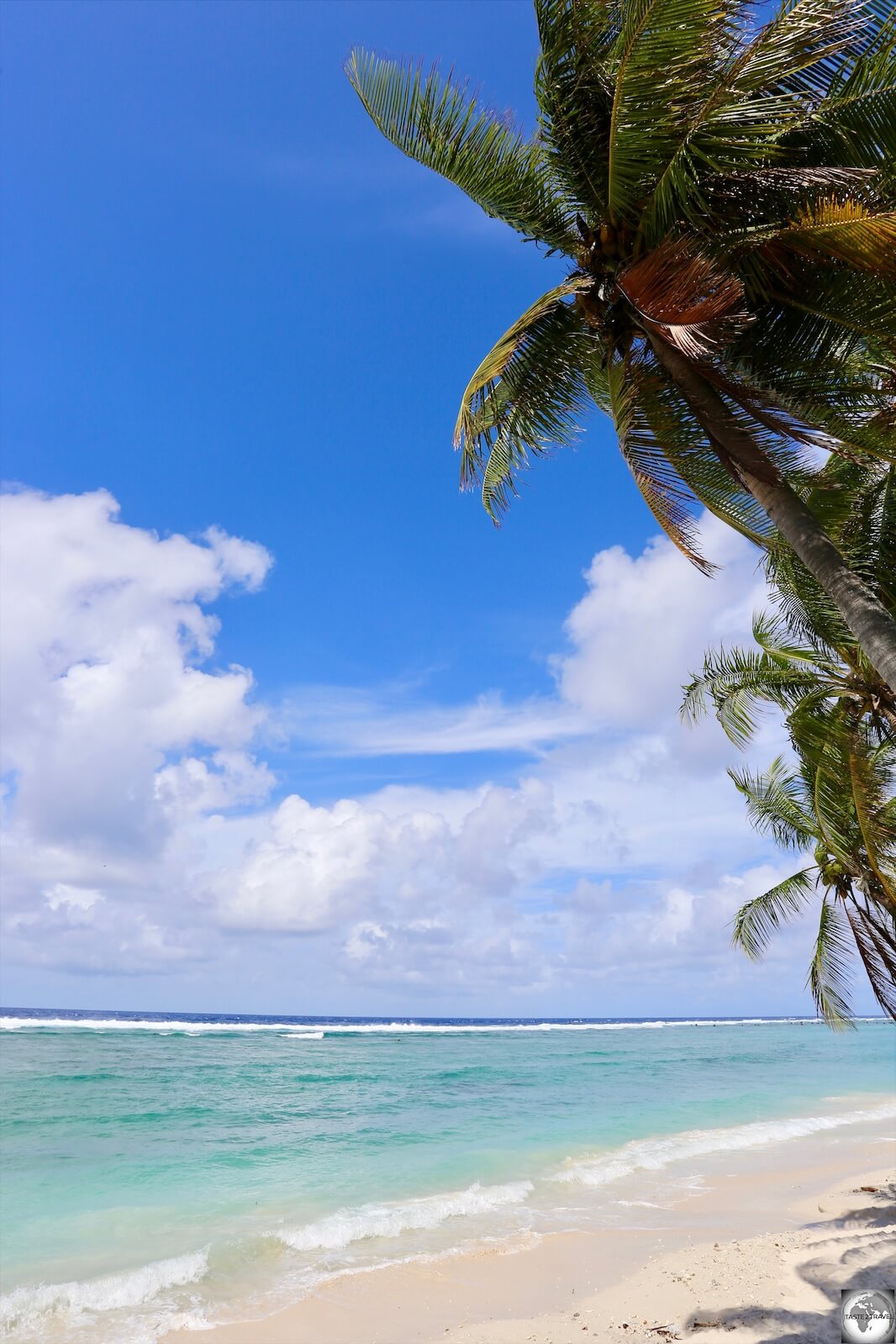 A view of Ewa beach, which lies on the north coast of Nauru.