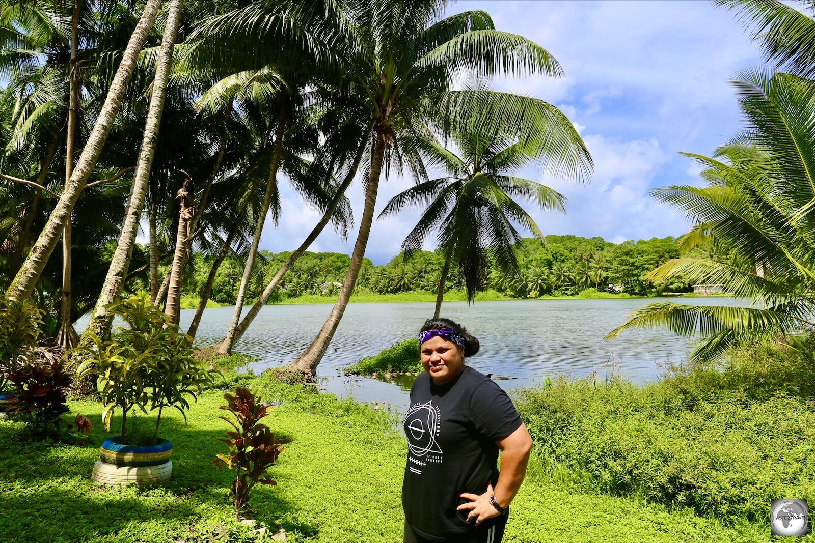 Visiting Buada Lagoon with my guide Ima. 