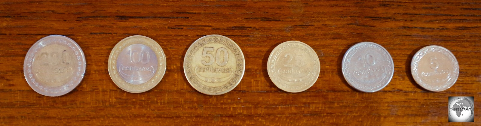 An almost complete set of Timorese Centavo coins.