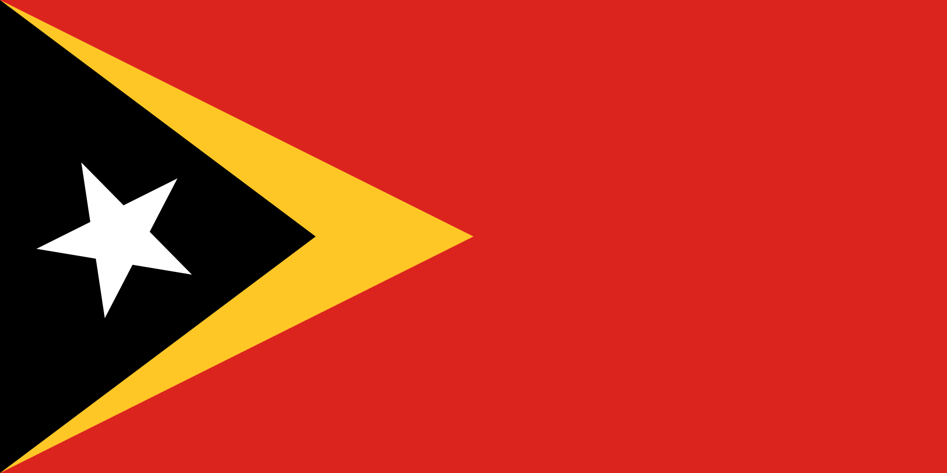 The flag of Timor-Leste.