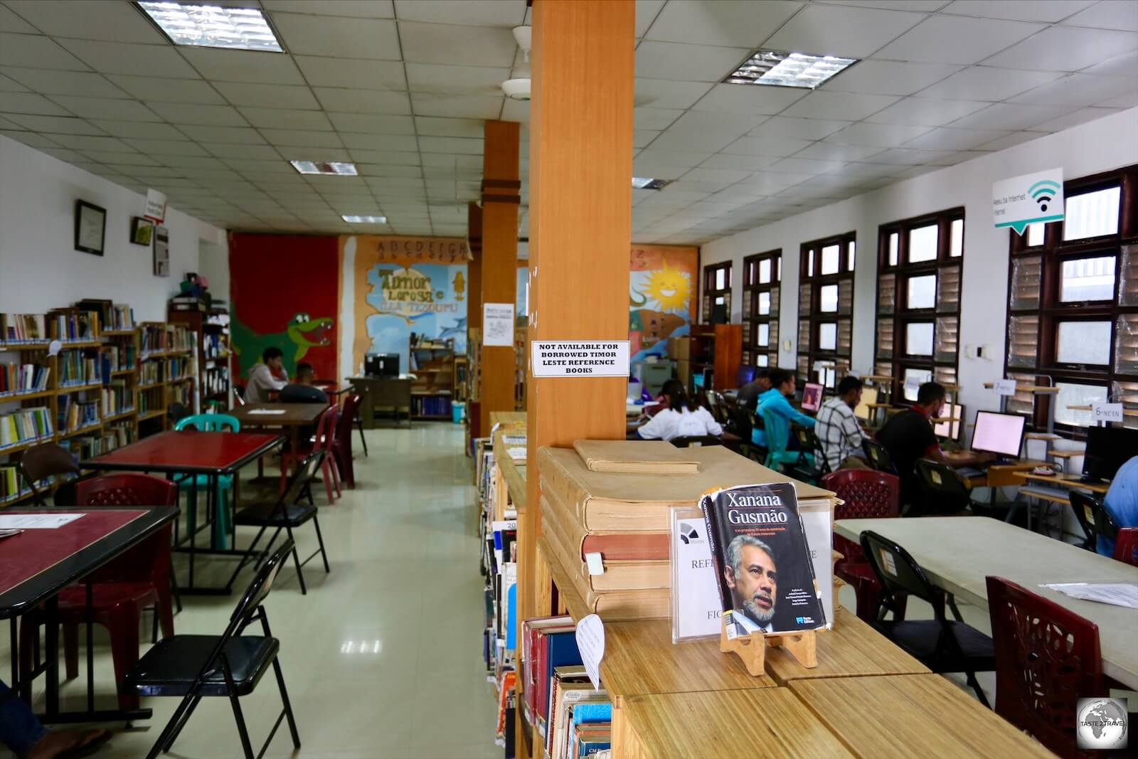 The Xanana Gusmão Reading room is a free library, which is popular with young Timorese students.