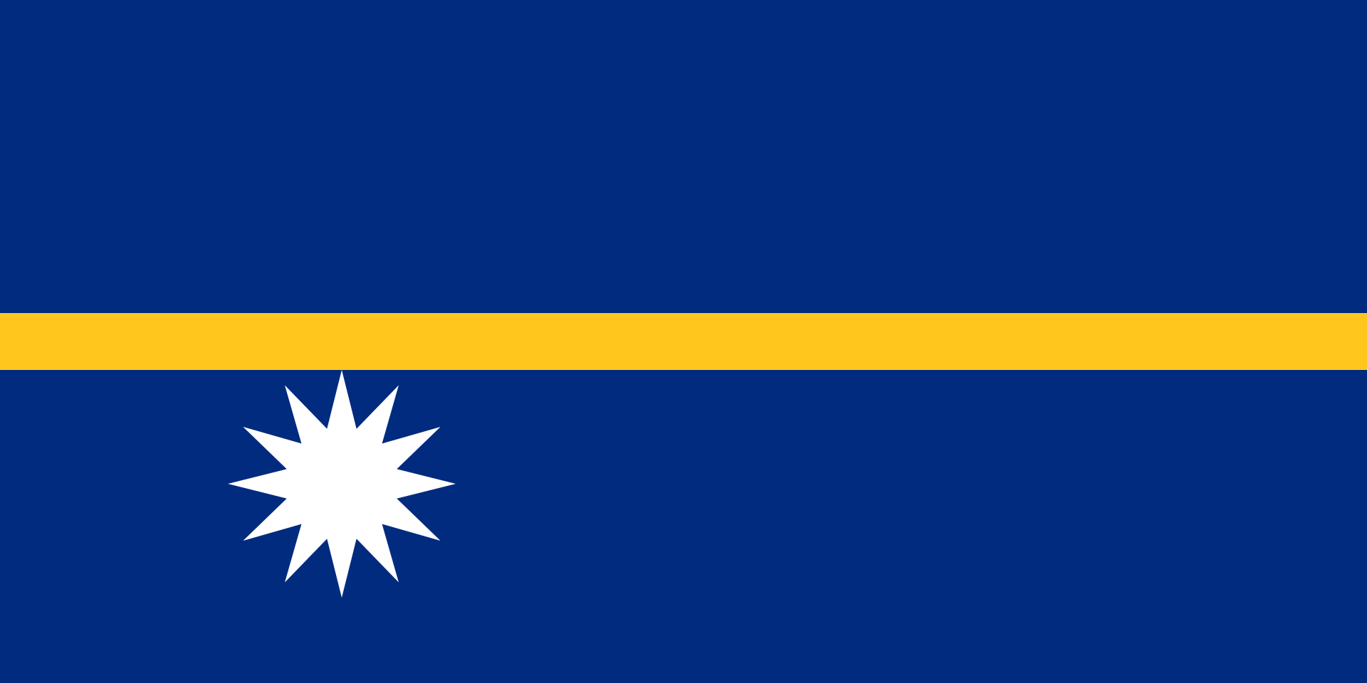 The flag of Nauru. 