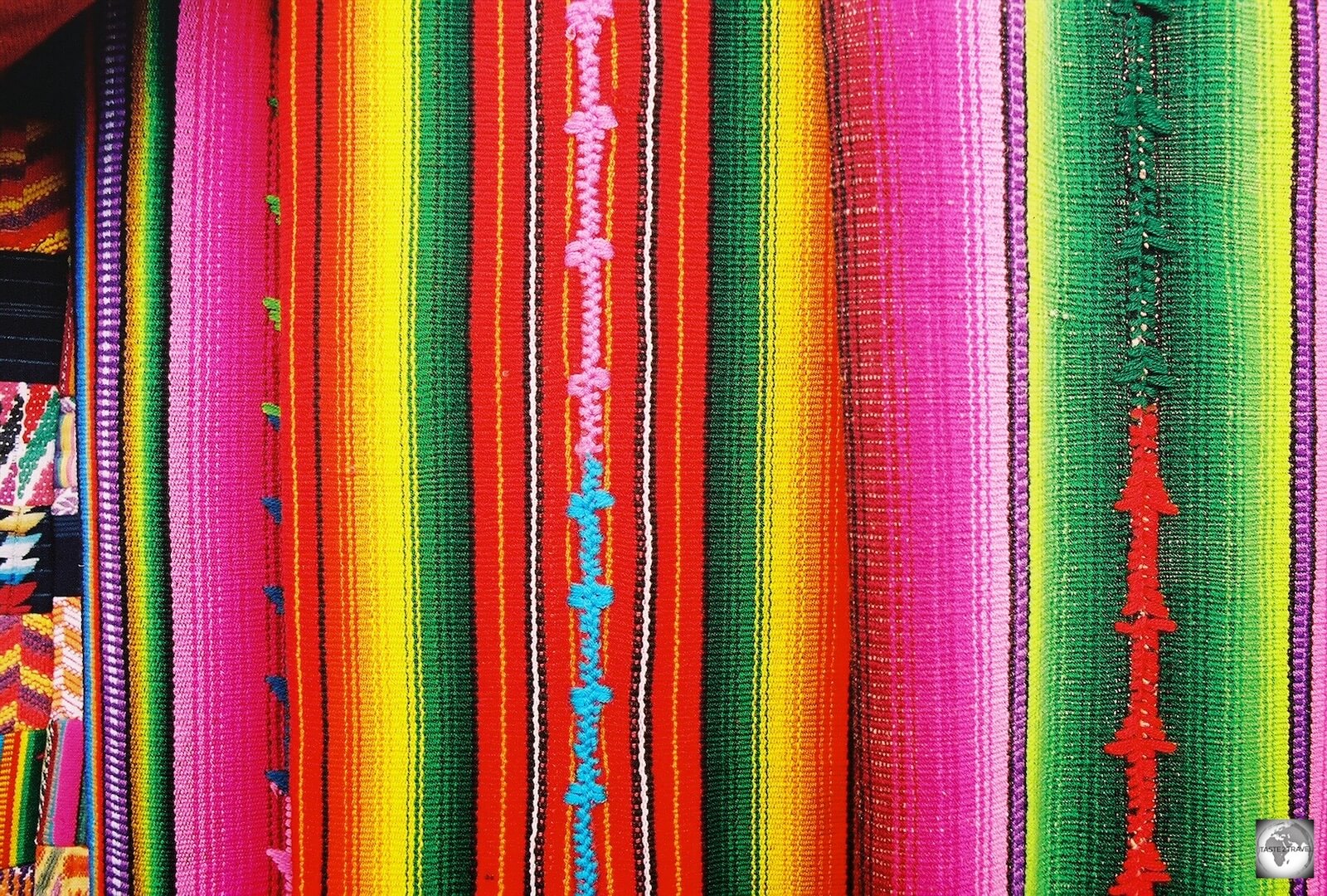 Woven Cloth at the Craft Market in Chichicastenango, Guatemala