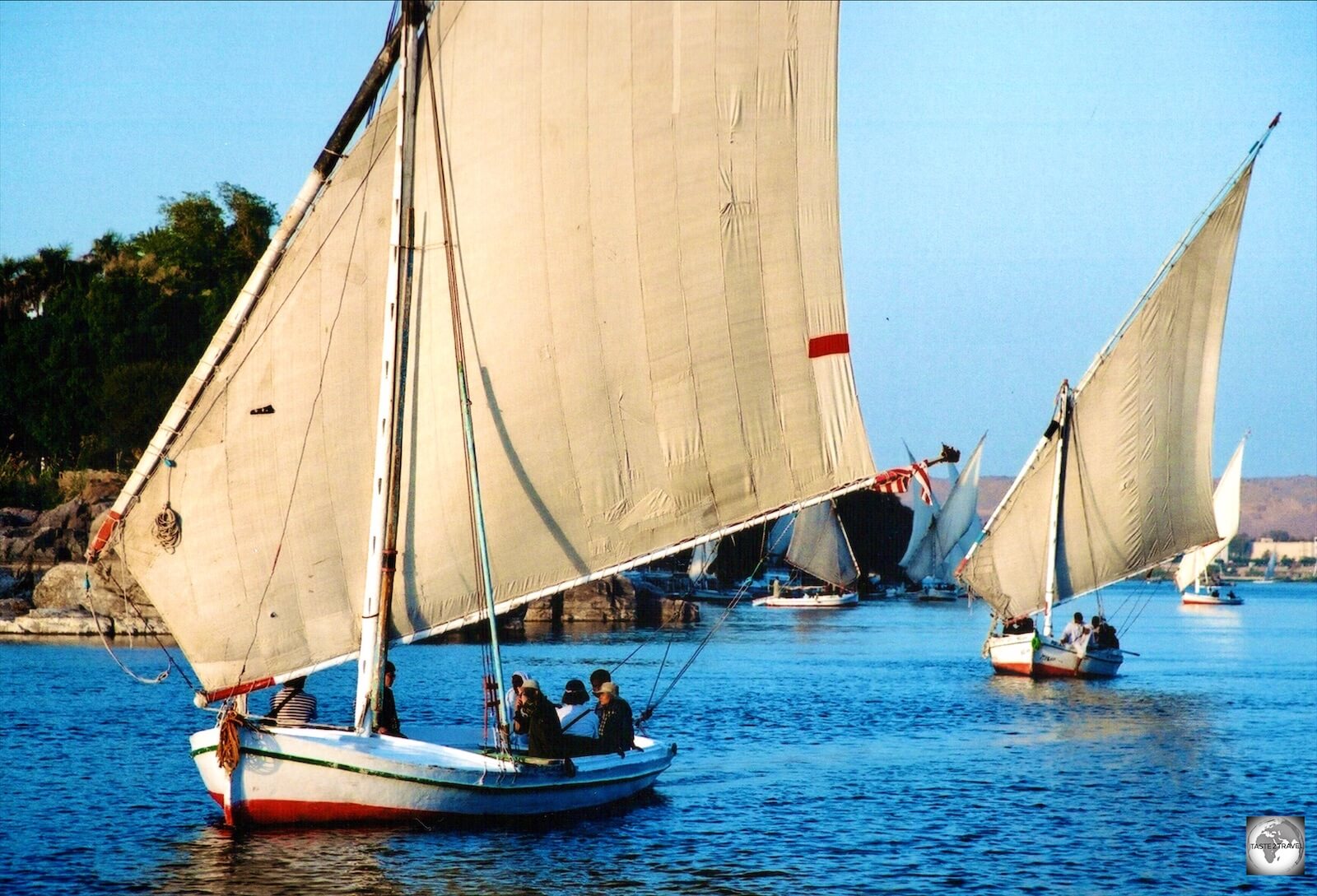 Felucca's on the River Nile, Aswan, Egypt