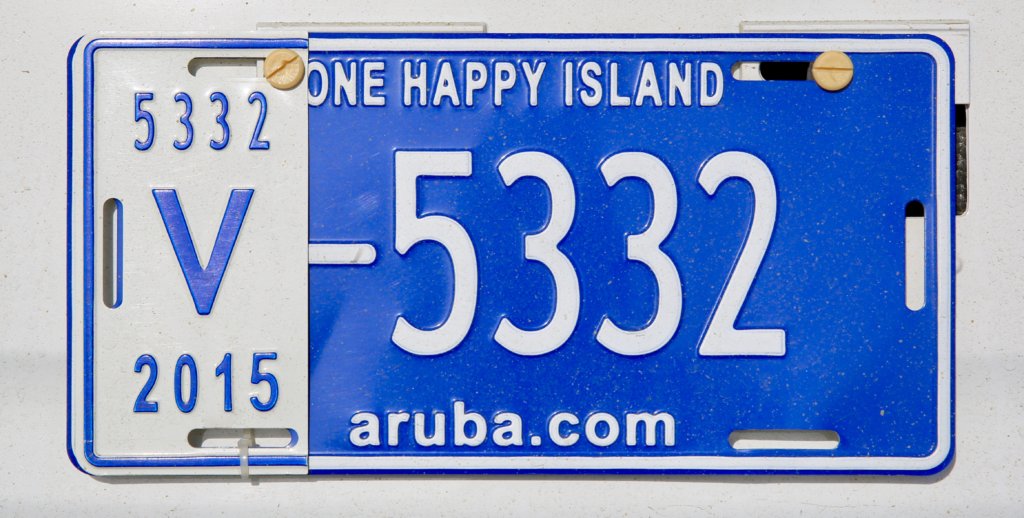 Aruba License Plate