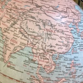 Asia Globe Map