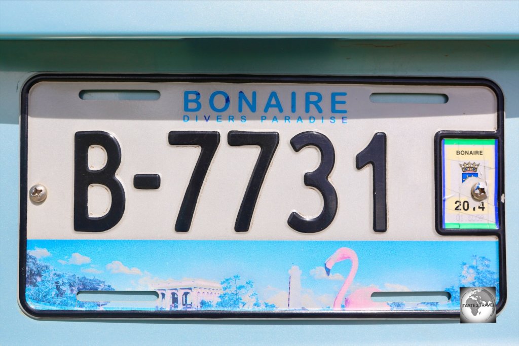 Bonaire License Plate - a Divers Paradise!