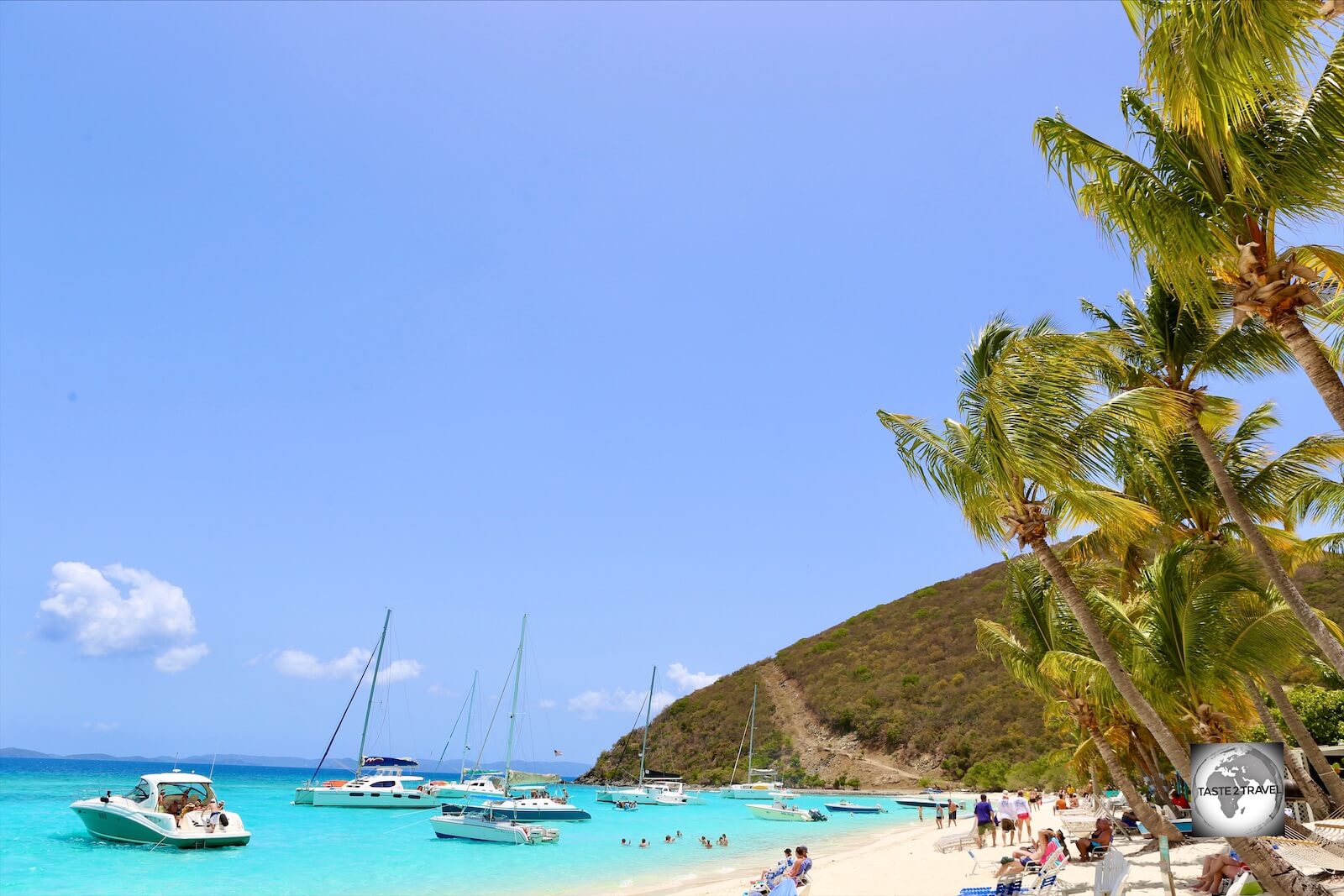 A view of White Bay Beach, Jost Van Dyke Island, BVI.