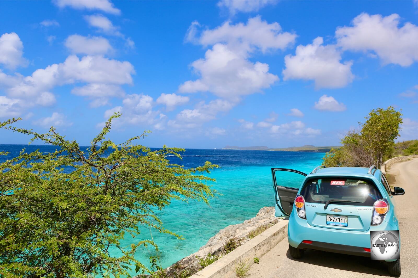 Rental car on Bonaire.