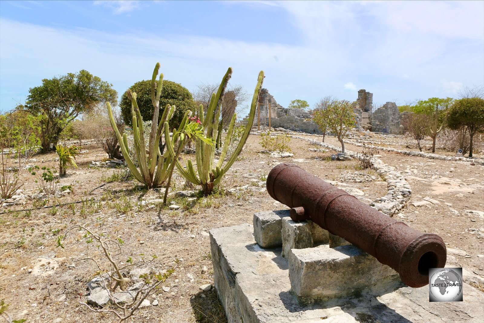 A British canon on Provo Island. 