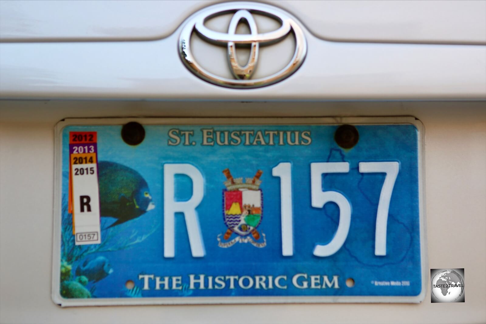 A Statia License Plate.